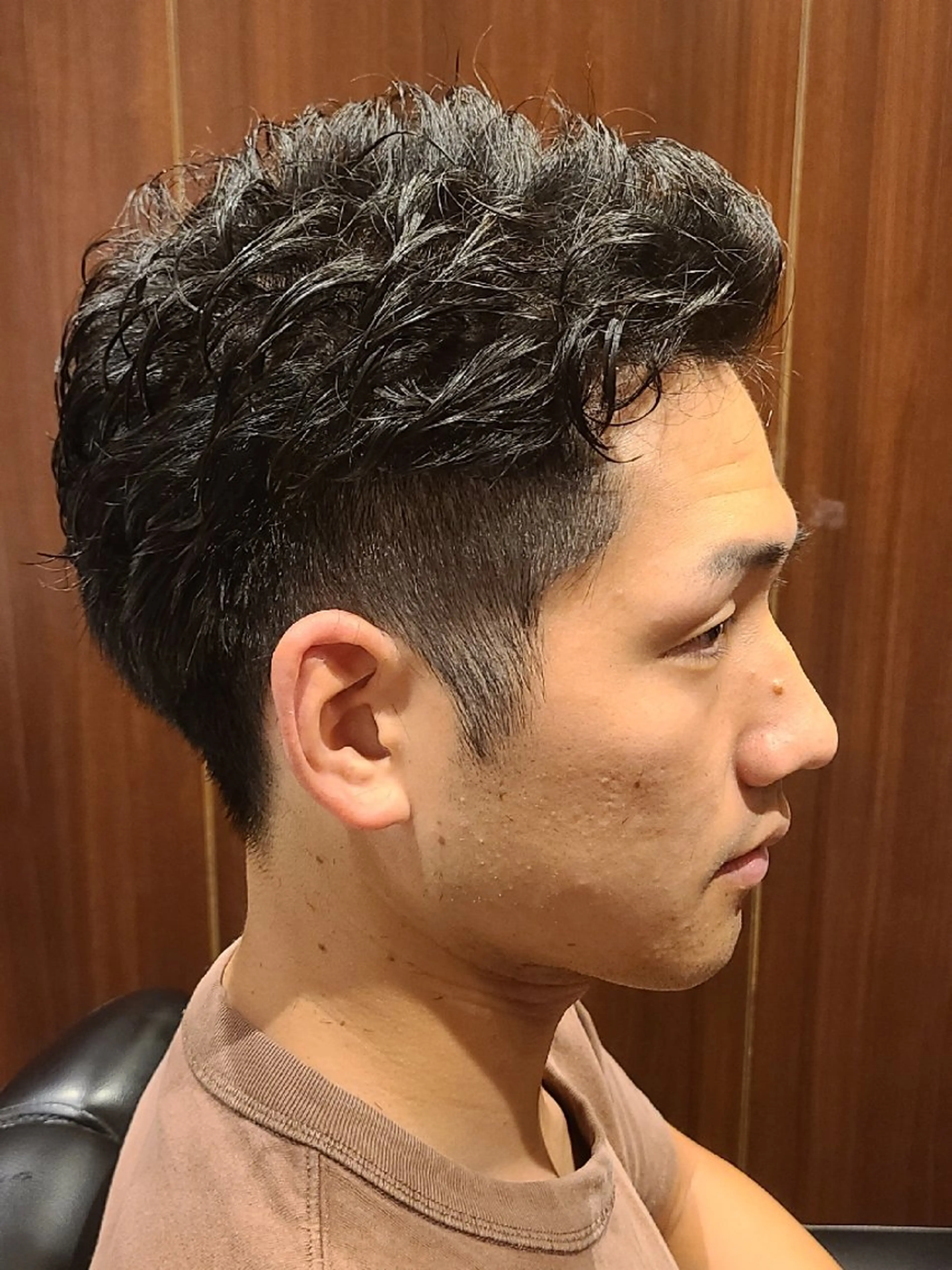 ショート パーマ メンズ メンズパーマ ショートヘア 針生 永遠のヘアスタイル