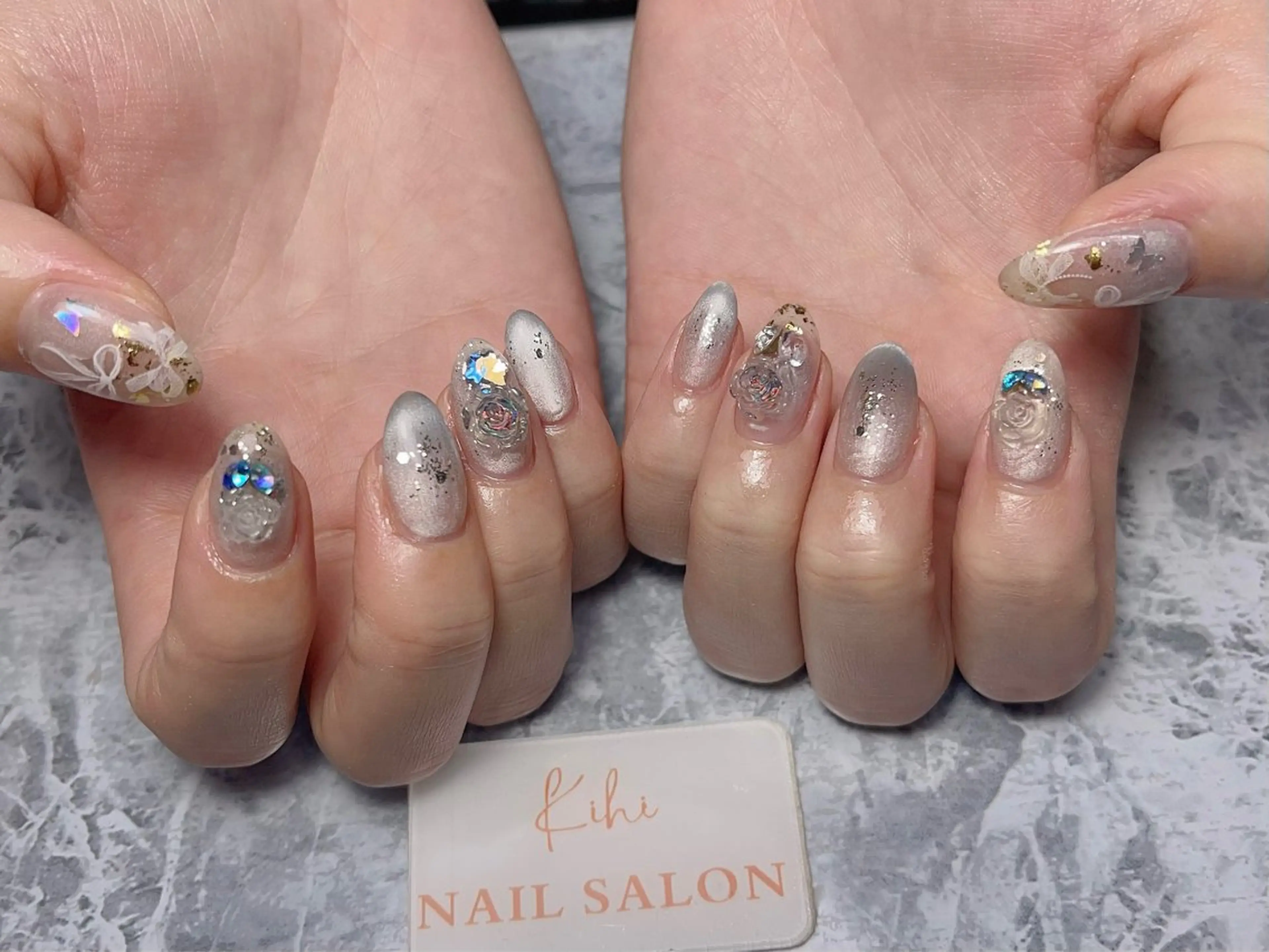 ネイル アートネイル フレンチネイル ジェルネイル グラデーション 韓国ネイル ハンドネイル ハンドケア Nail Salon Kihi さくらのネイルデザイン