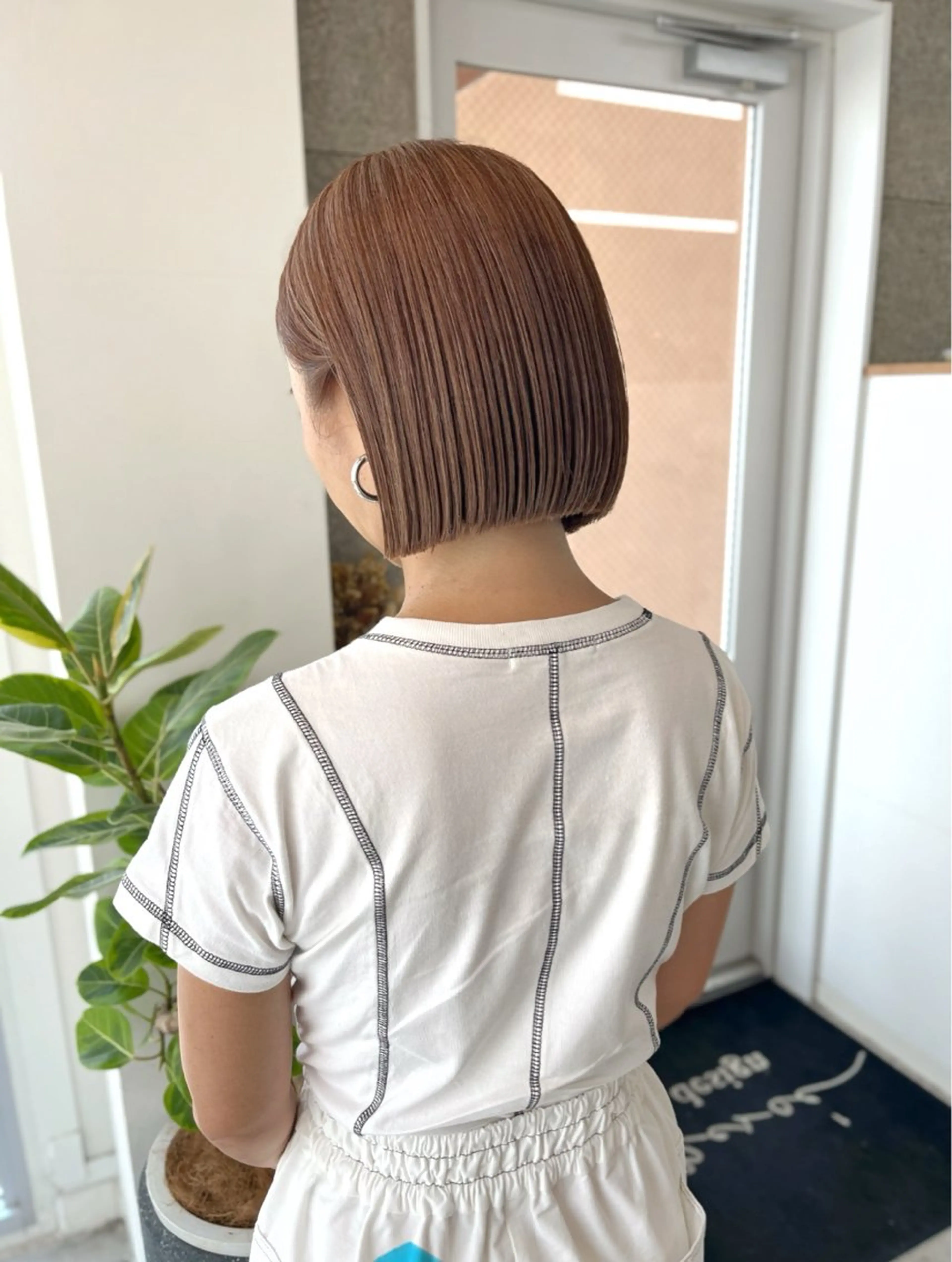 ショート カラー ハイライトカラー ボブ ハイライト カット ヘアカラー トリートメント Merci Ayumiのヘアスタイル