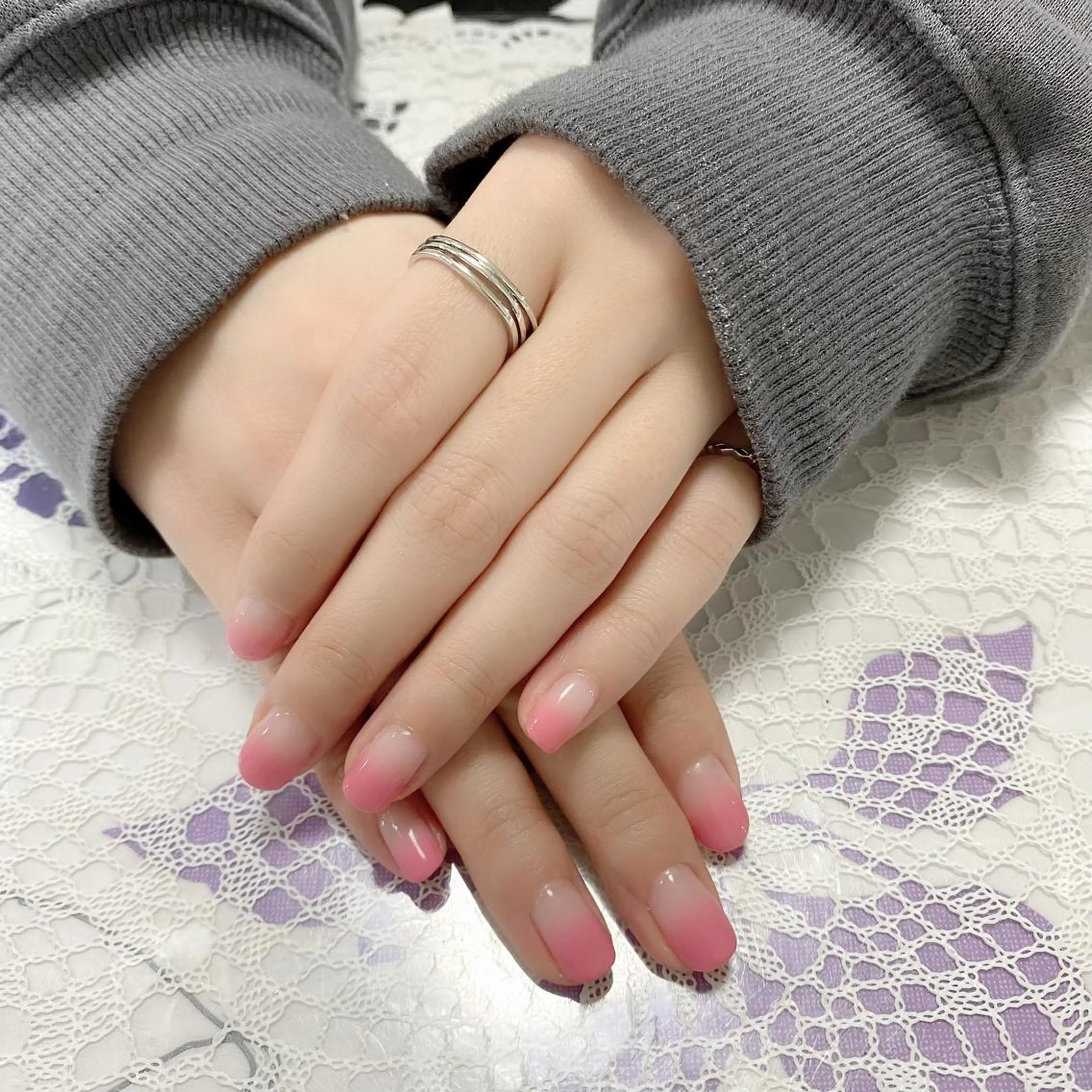 ネイル 桜ネイル グラデーション Can I Dressy  溝ノ口店所属・F. Neneのネイルデザイン