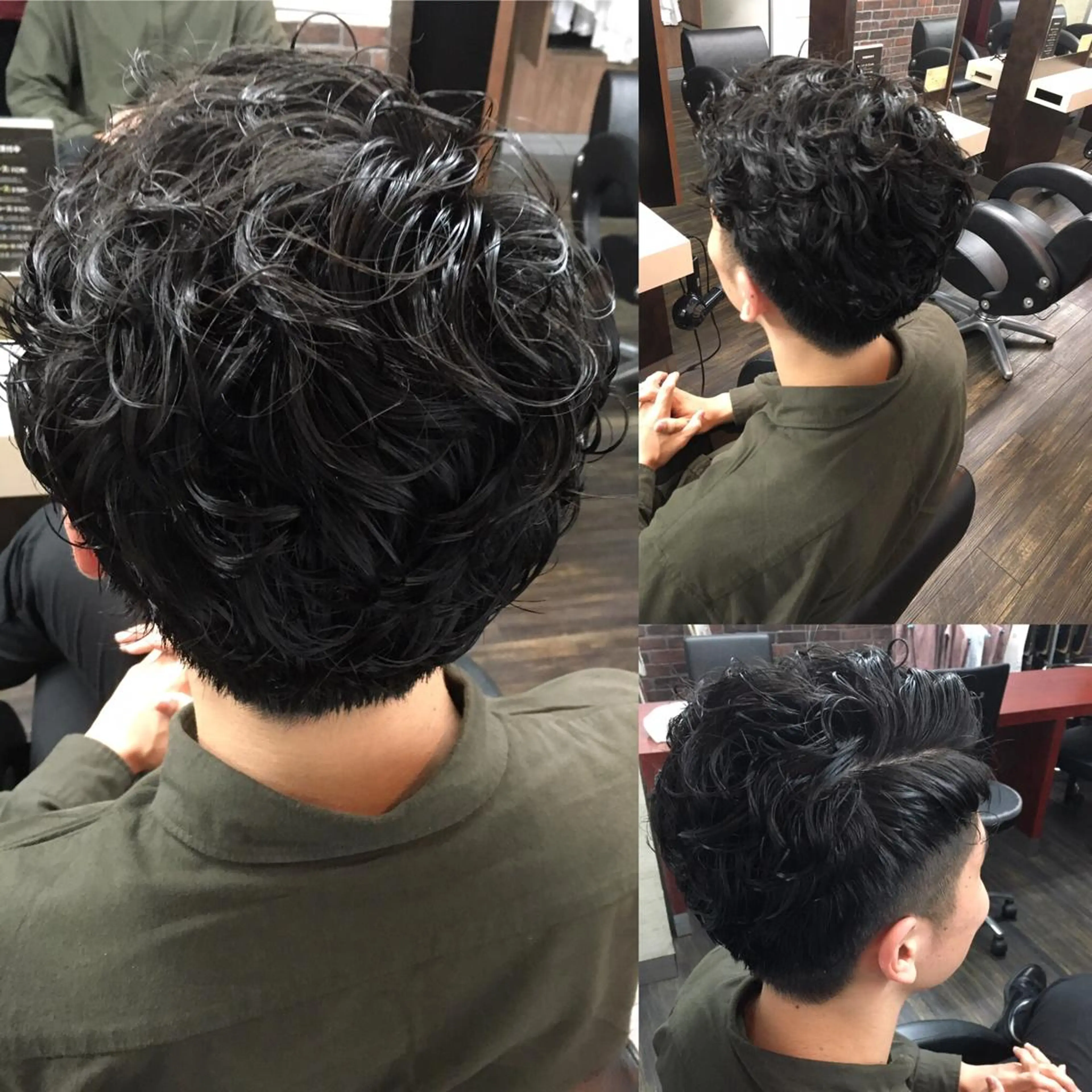 パーマ メンズ メンズパーマ 刈り上げ シムラ カイゲンのヘアスタイル