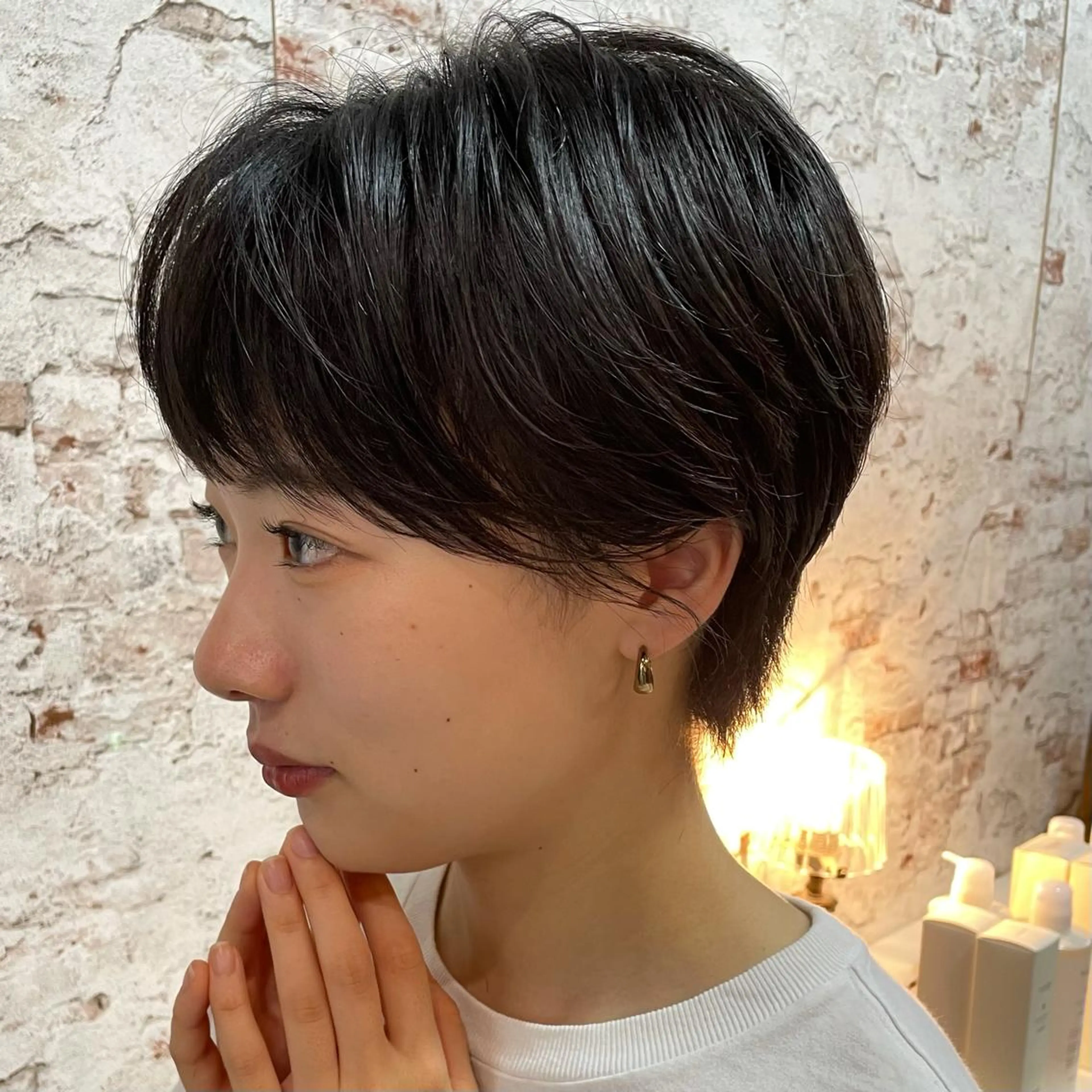 ショート パーソナルカラー 藤本夢のヘアスタイル