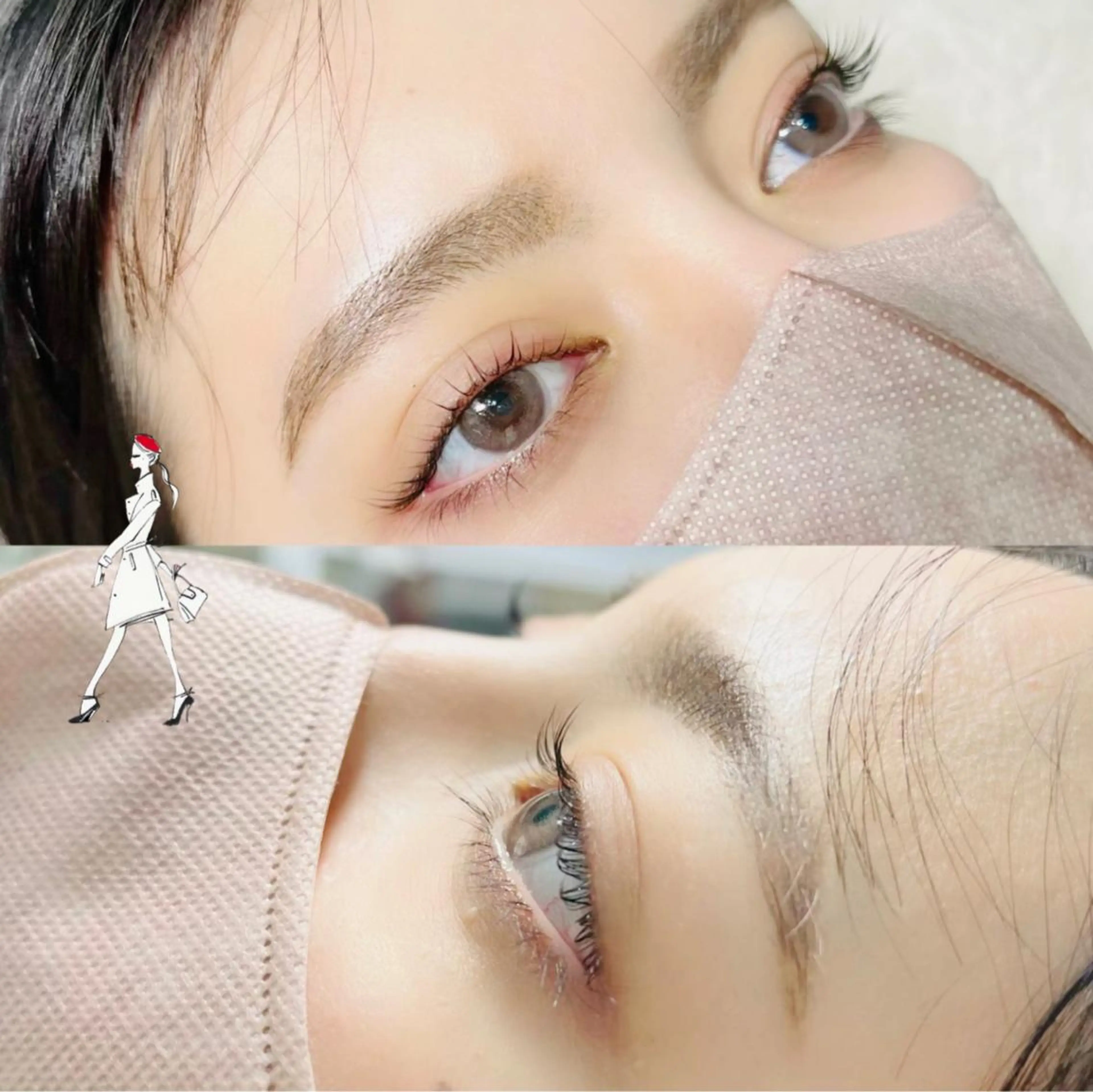 マツエク・マツパ ケラチンラッシュリフト バインドロック Cカール キュート フラットラッシュ マツパ eyelash presh yukaのマツエク・マツパデザイン