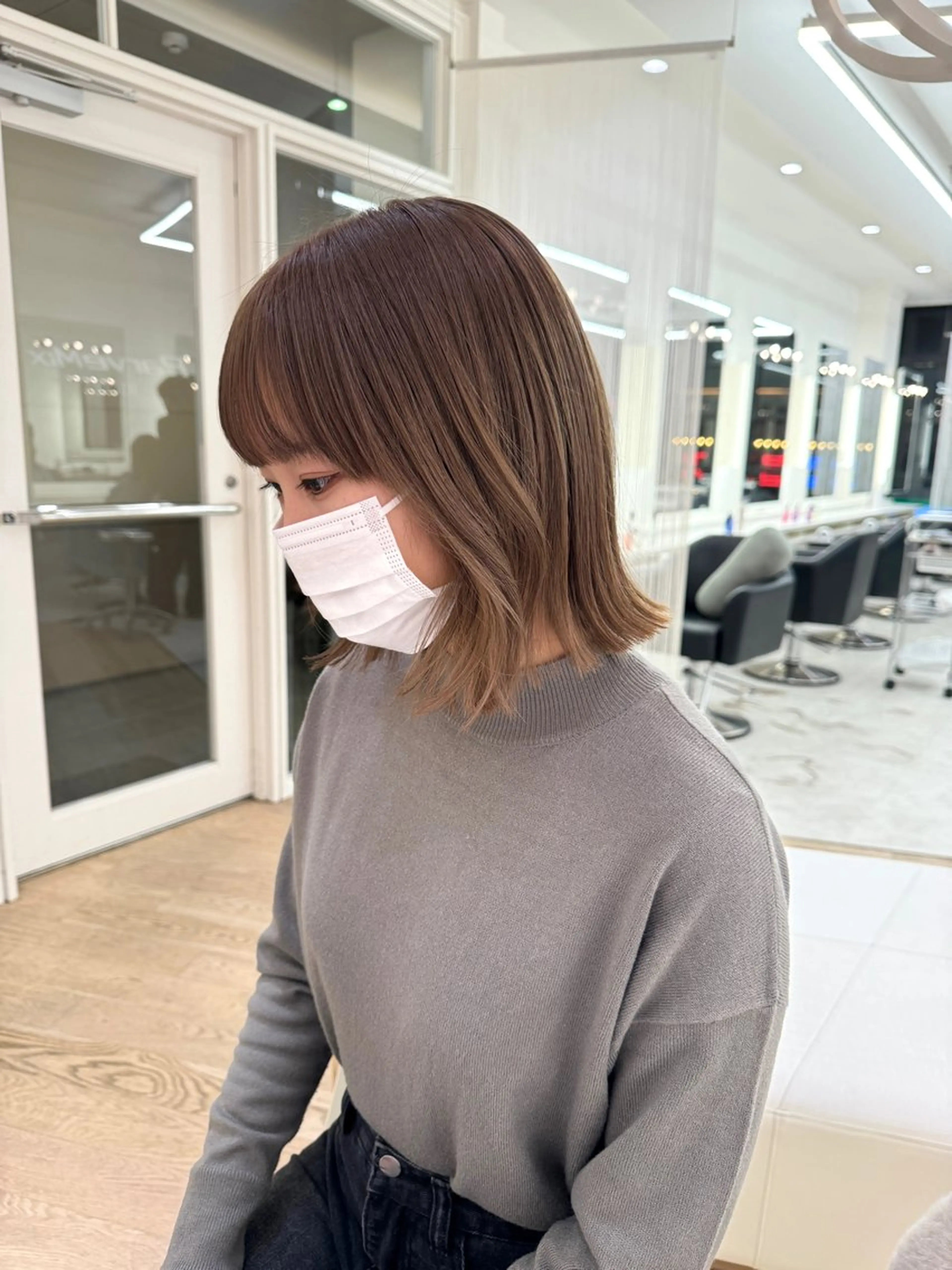 ロング カラー カット ヘアカラー ParveMix NANOのヘアスタイル