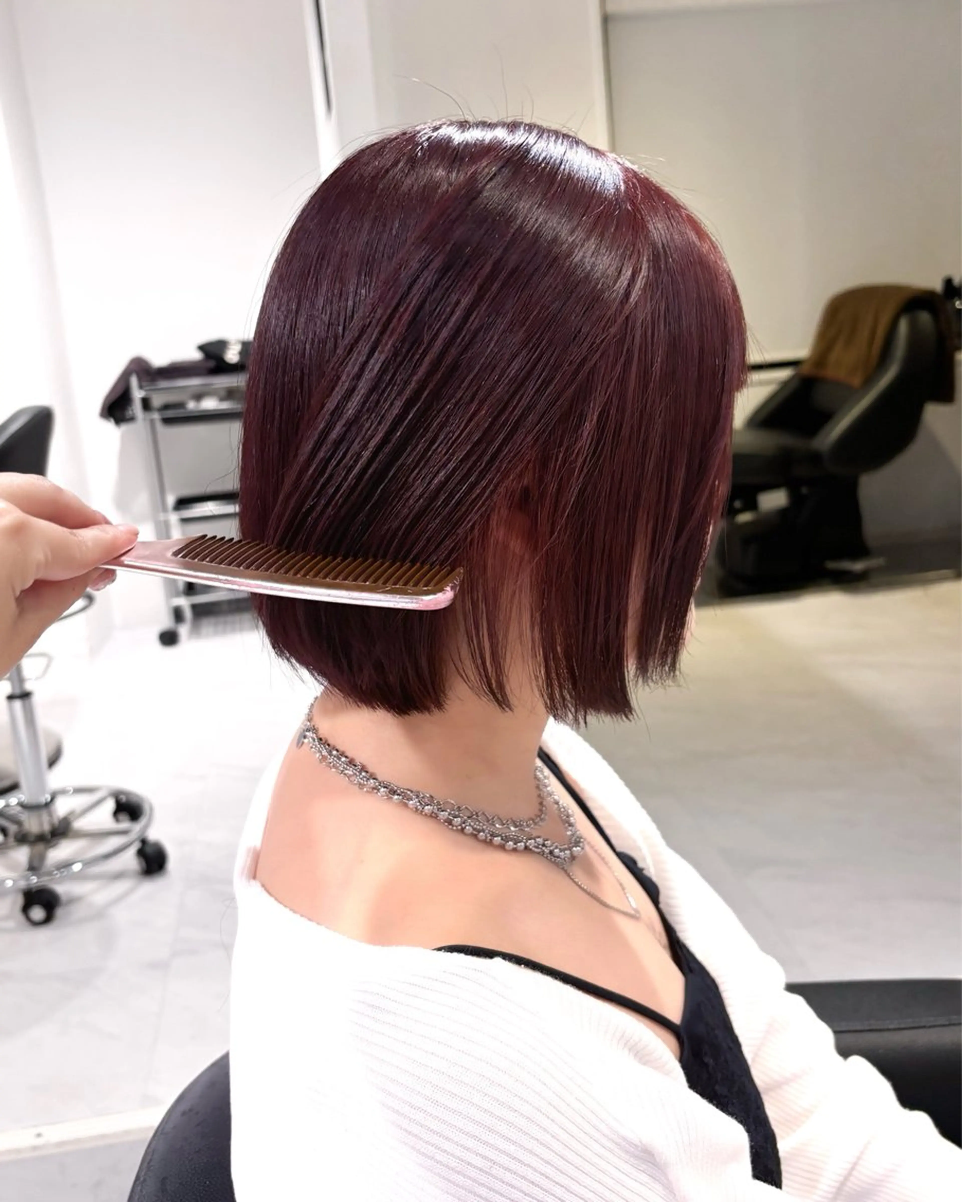 ミディアム カラー ヘアカラー トリートメント ヘッドスパ ヘアセット 表参道♡暗髪^ྀི 艶カラー♡アユミのヘアスタイル