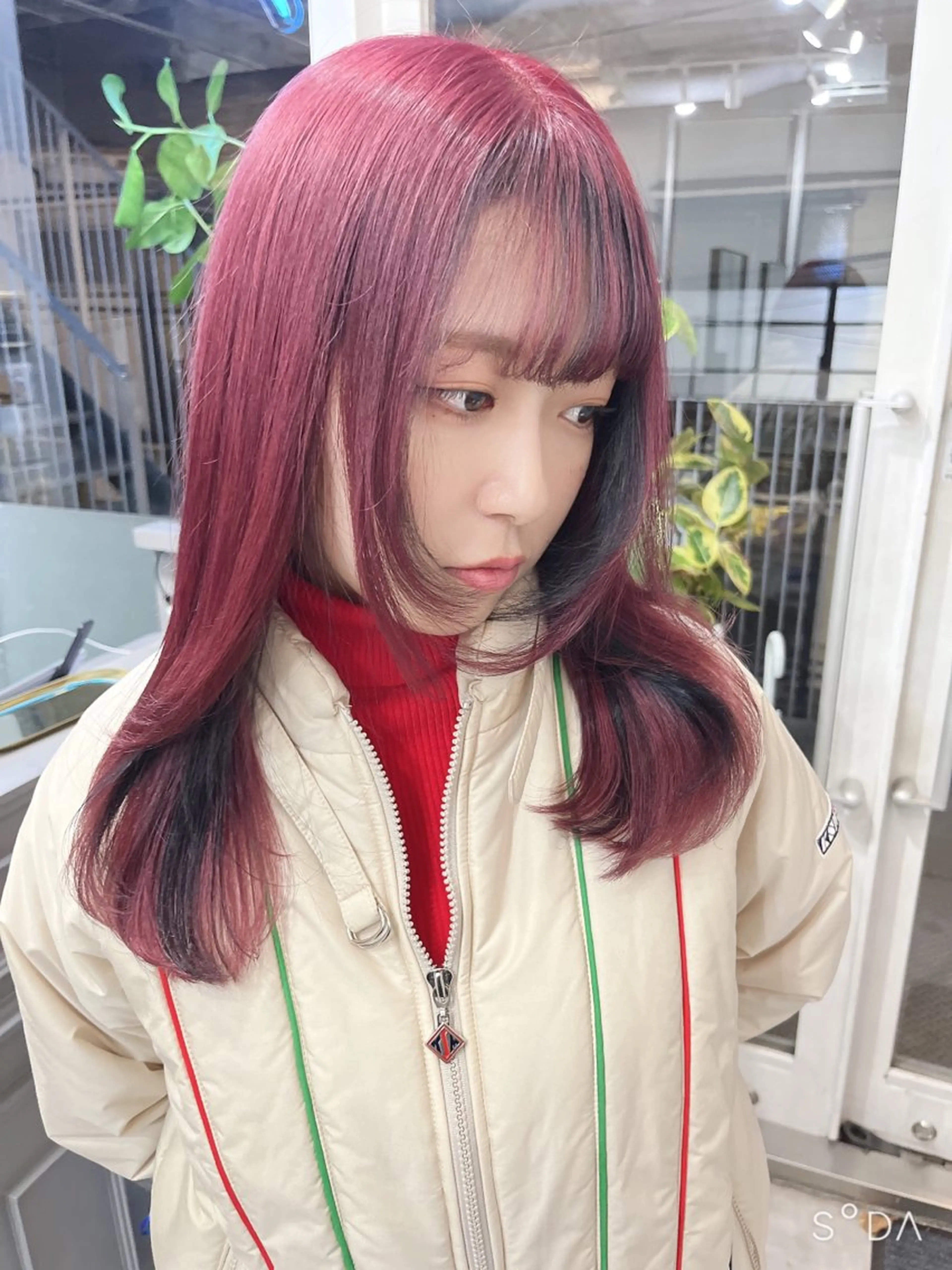 ミディアム カラー 🎀透明感ブリーチ カラー🎀ミズキのヘアスタイル