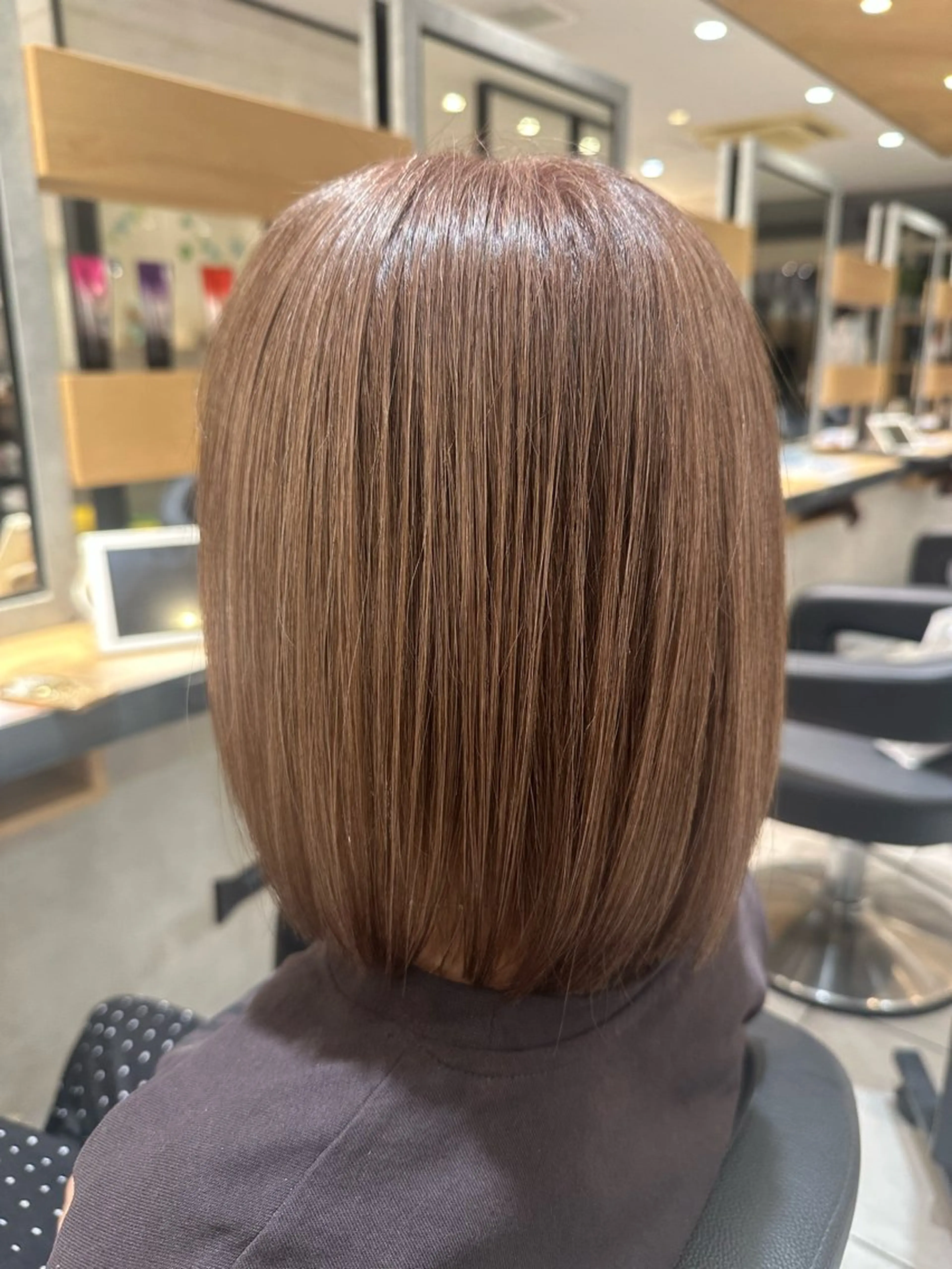 カラー ピンクカラー 福井 美夢のヘアスタイル