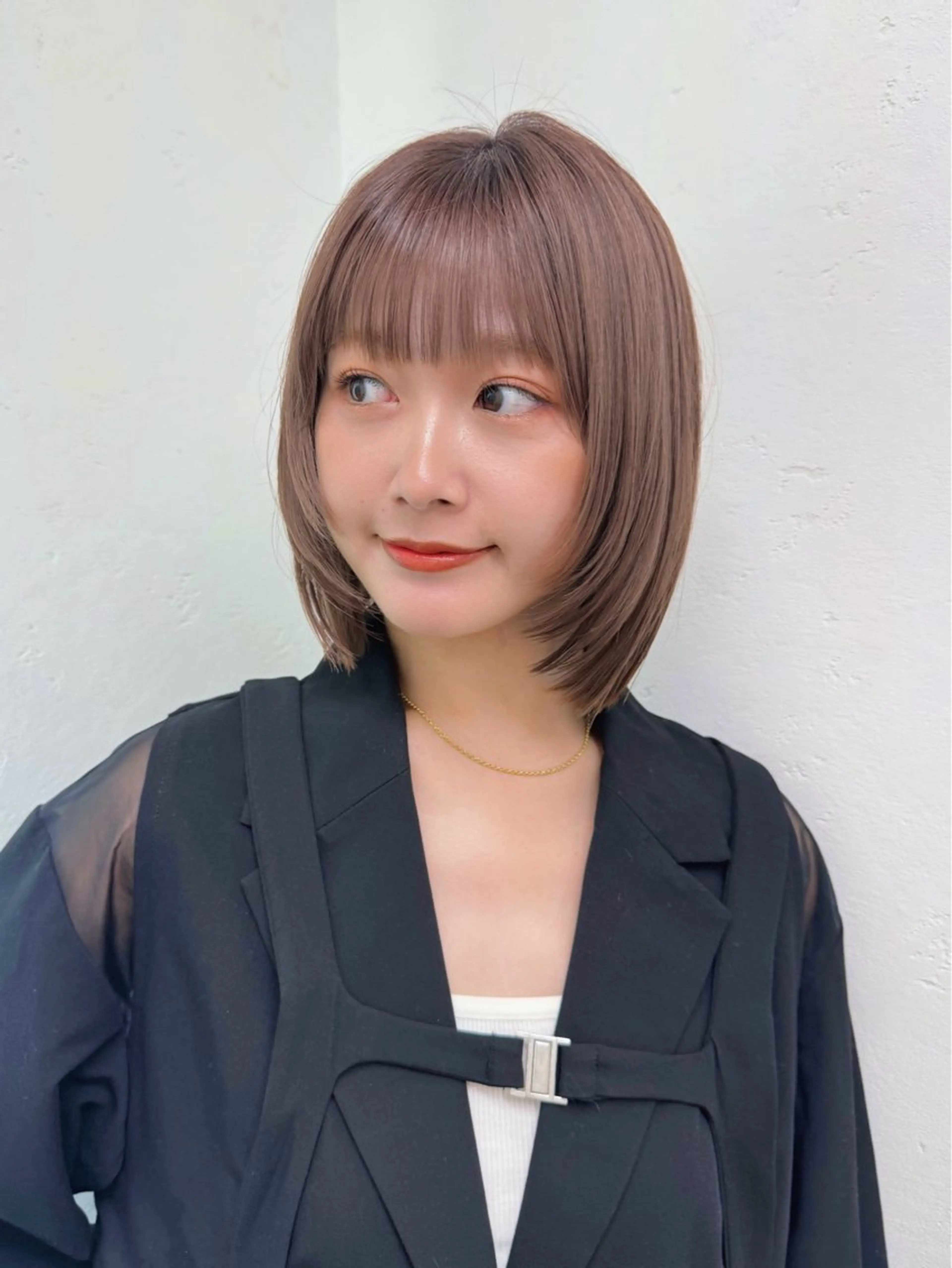 ショート カラー ヘアカラー トリートメント 透明感/髪質改善/ボ ブ/moyu🎀のヘアスタイル