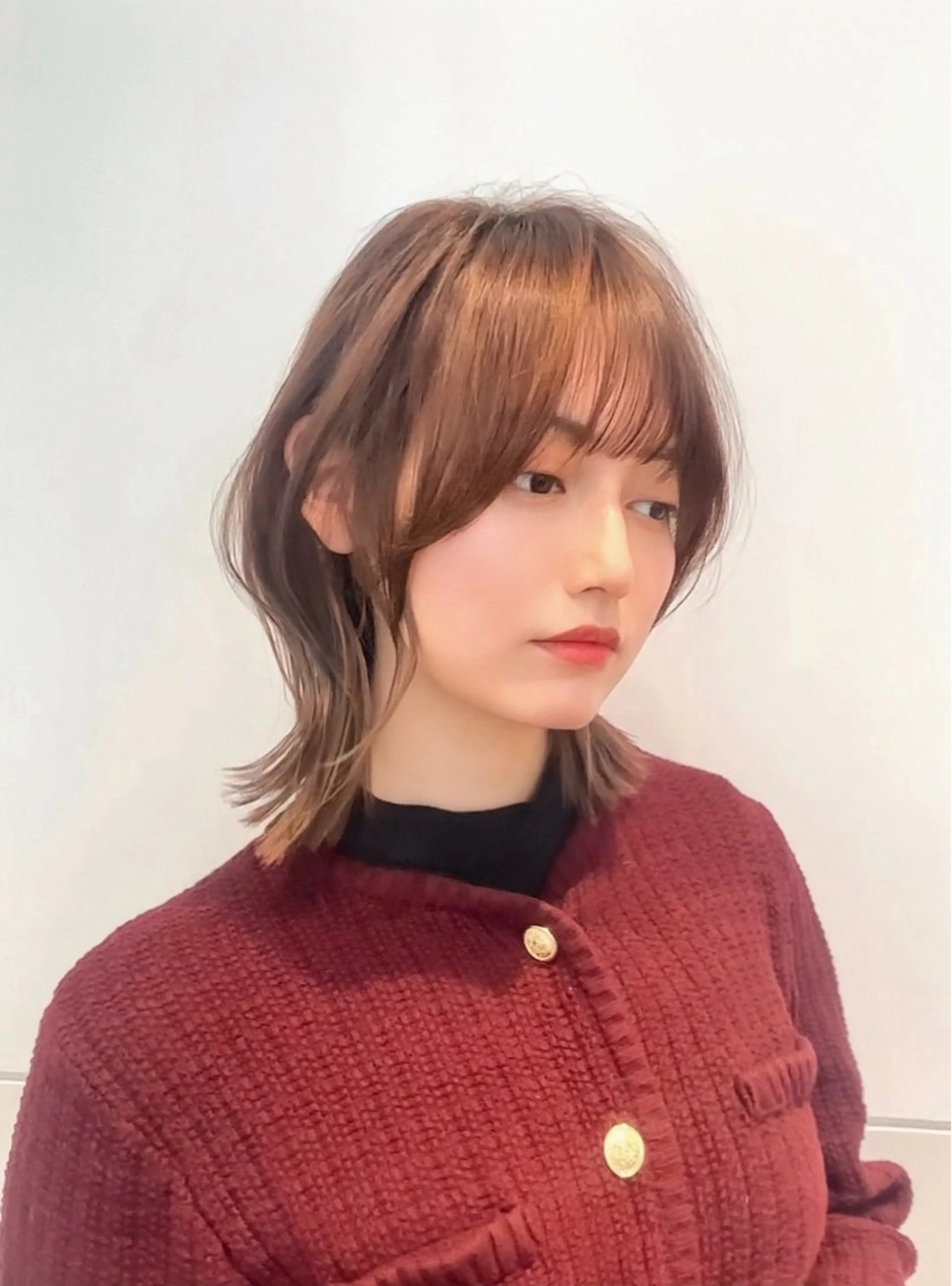 ミディアム カラー ボブレイヤー ベージュカラー ボブ くびれヘア レイヤーカット カット ヘアカラー 🍀最上級の美髪👑 髪質改善🍀英司のヘアスタイル