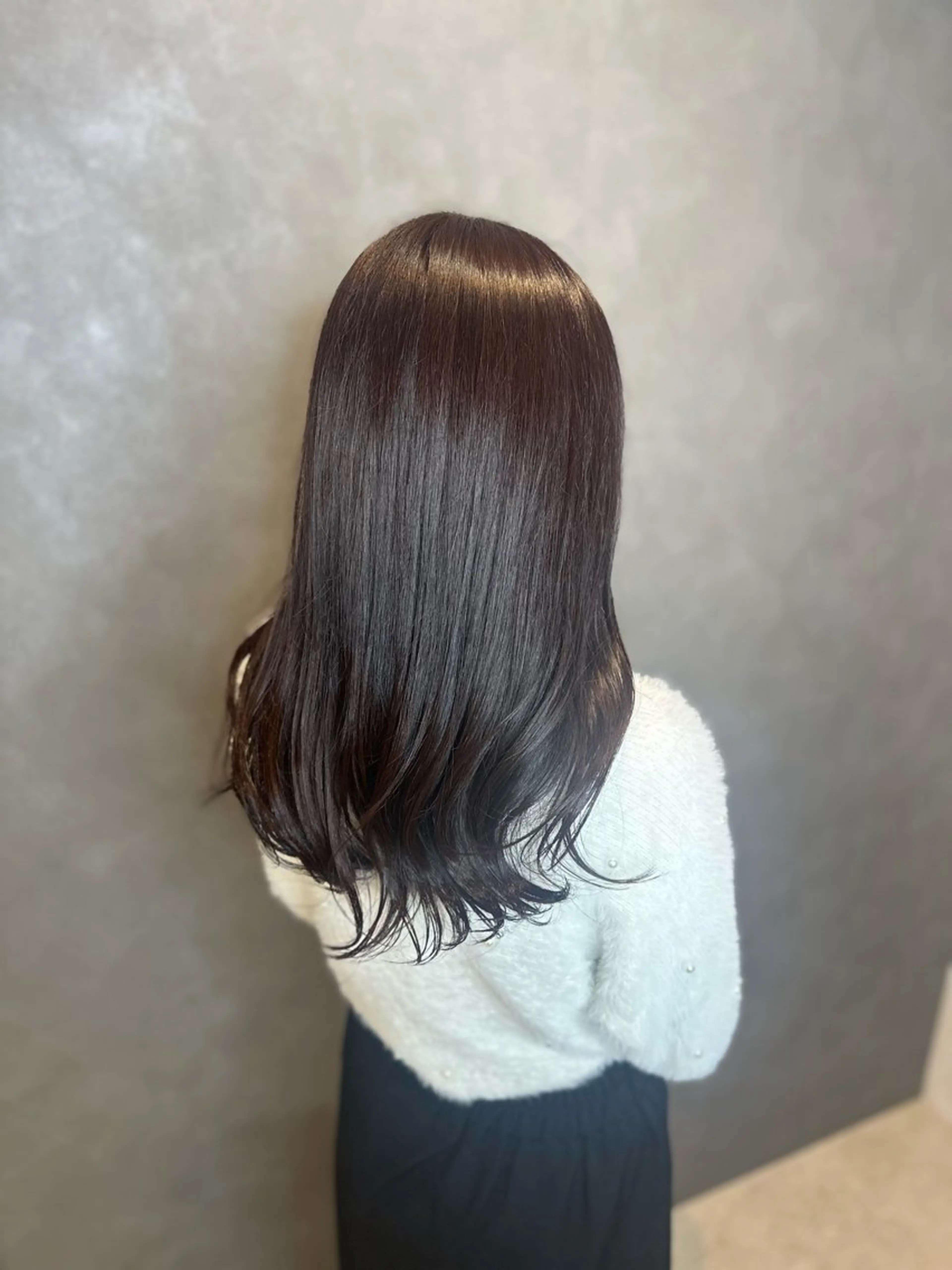 セミロング カラー ラベンダーカラー ピンクカラー ピンクラベンダー メンズモデル募集中 <石川愛莉>のヘアスタイル
