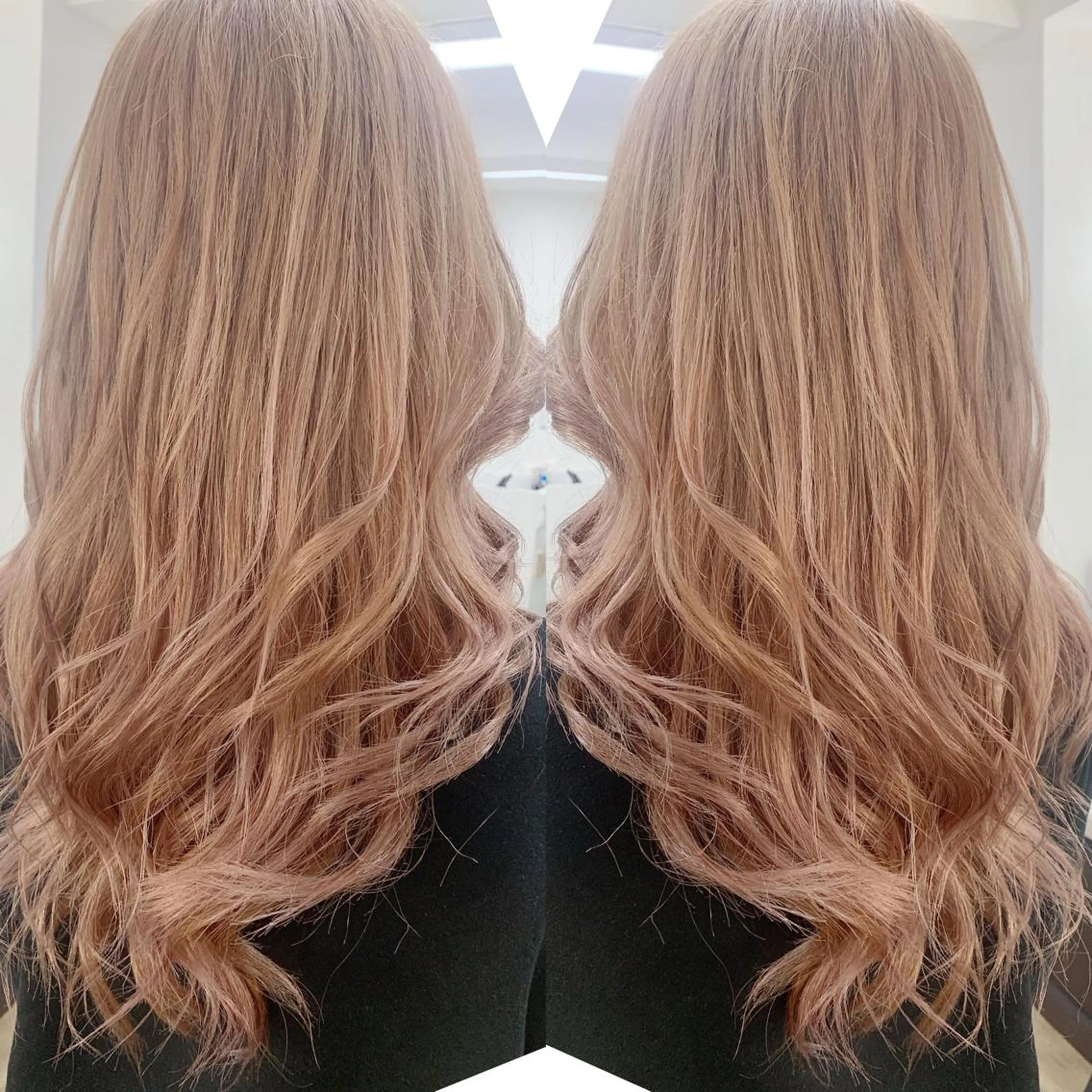 ロング カラー ベージュカラー ミルキーベージュ プライベートサロン LyoN/RYOTAのヘアスタイル