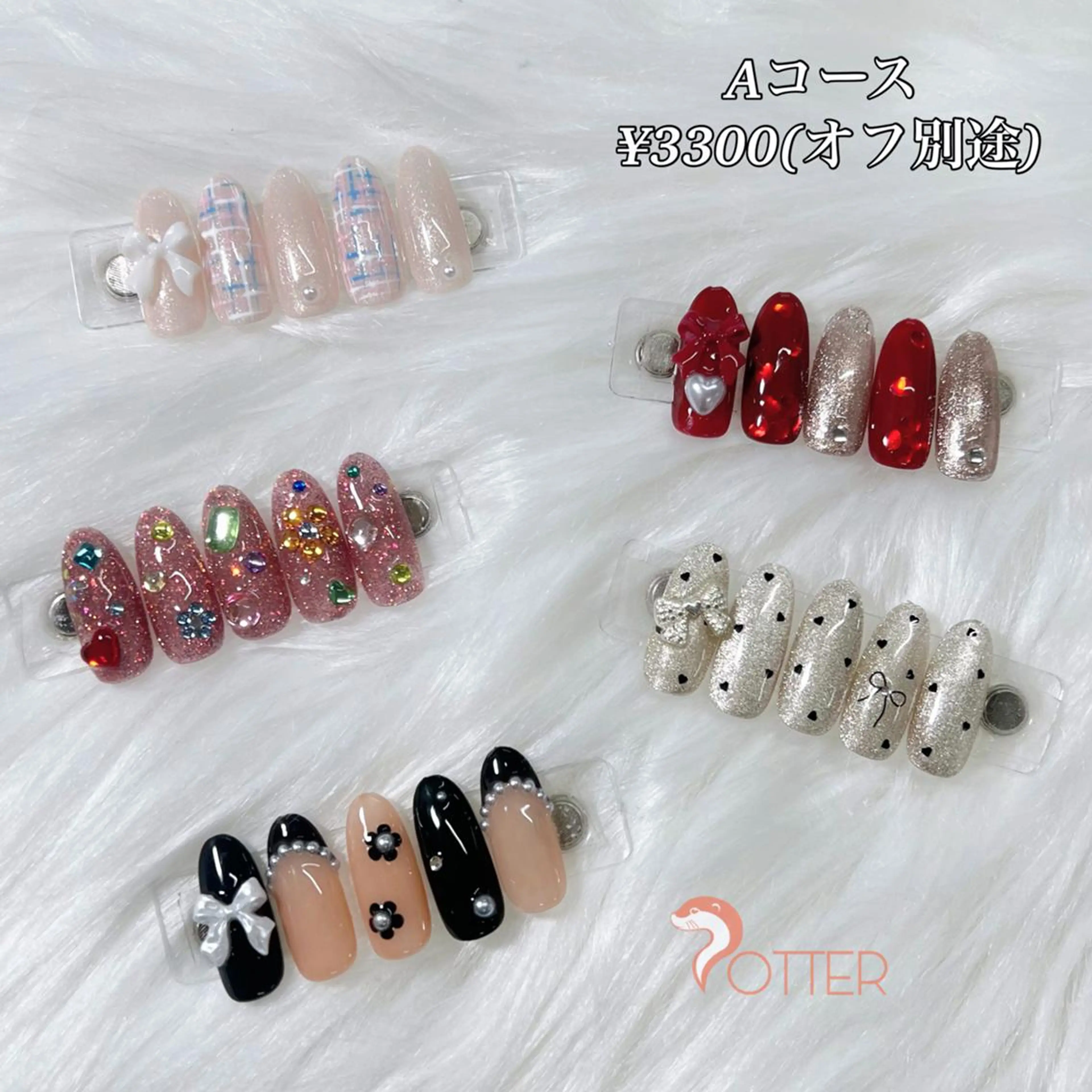 定額ネイル🎀Aコース¥3300(オフ代別途)の写真