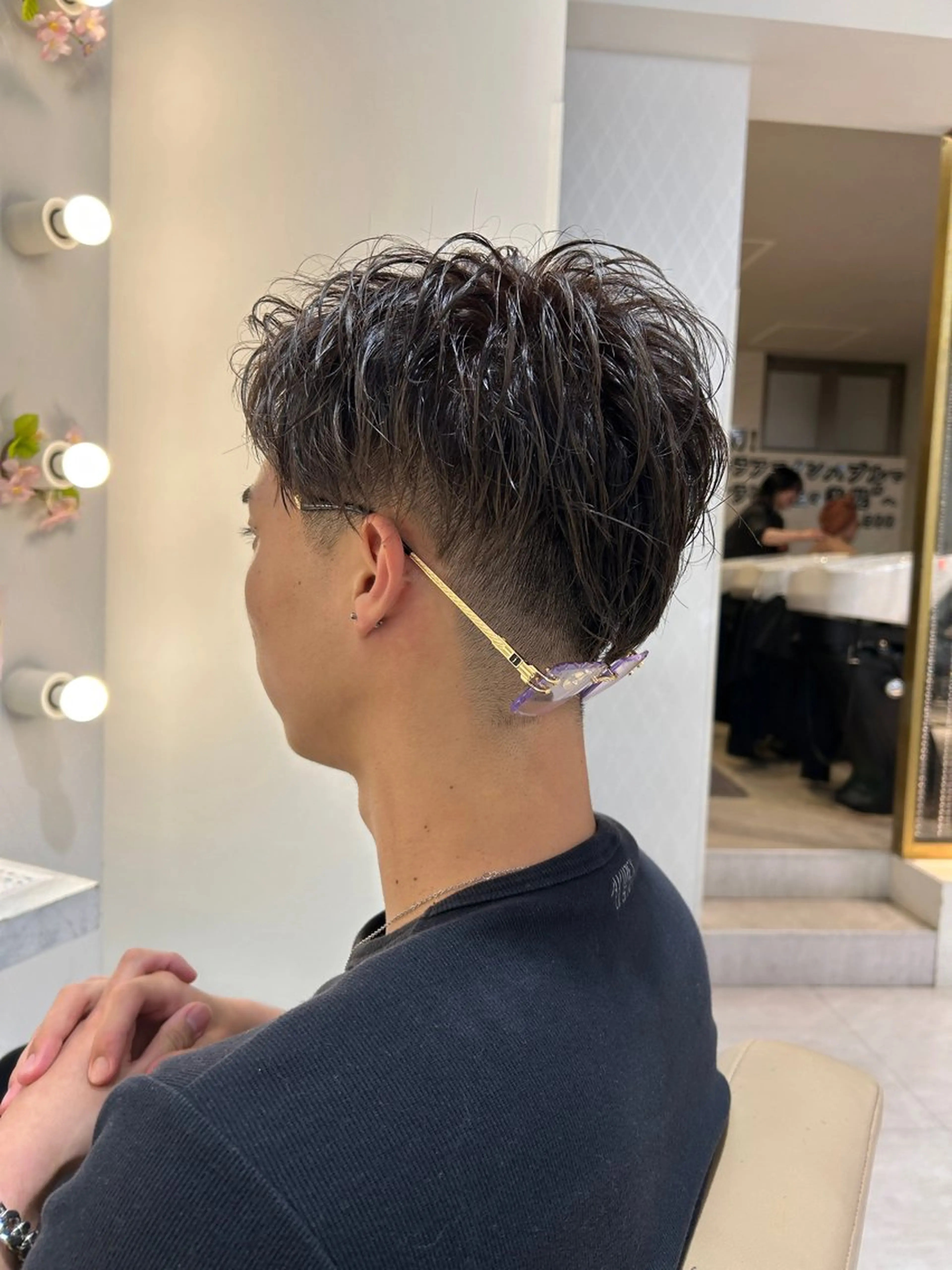 ショート メンズ ヘアカラー Yuu/髪質改善 デザインカラーのヘアスタイル