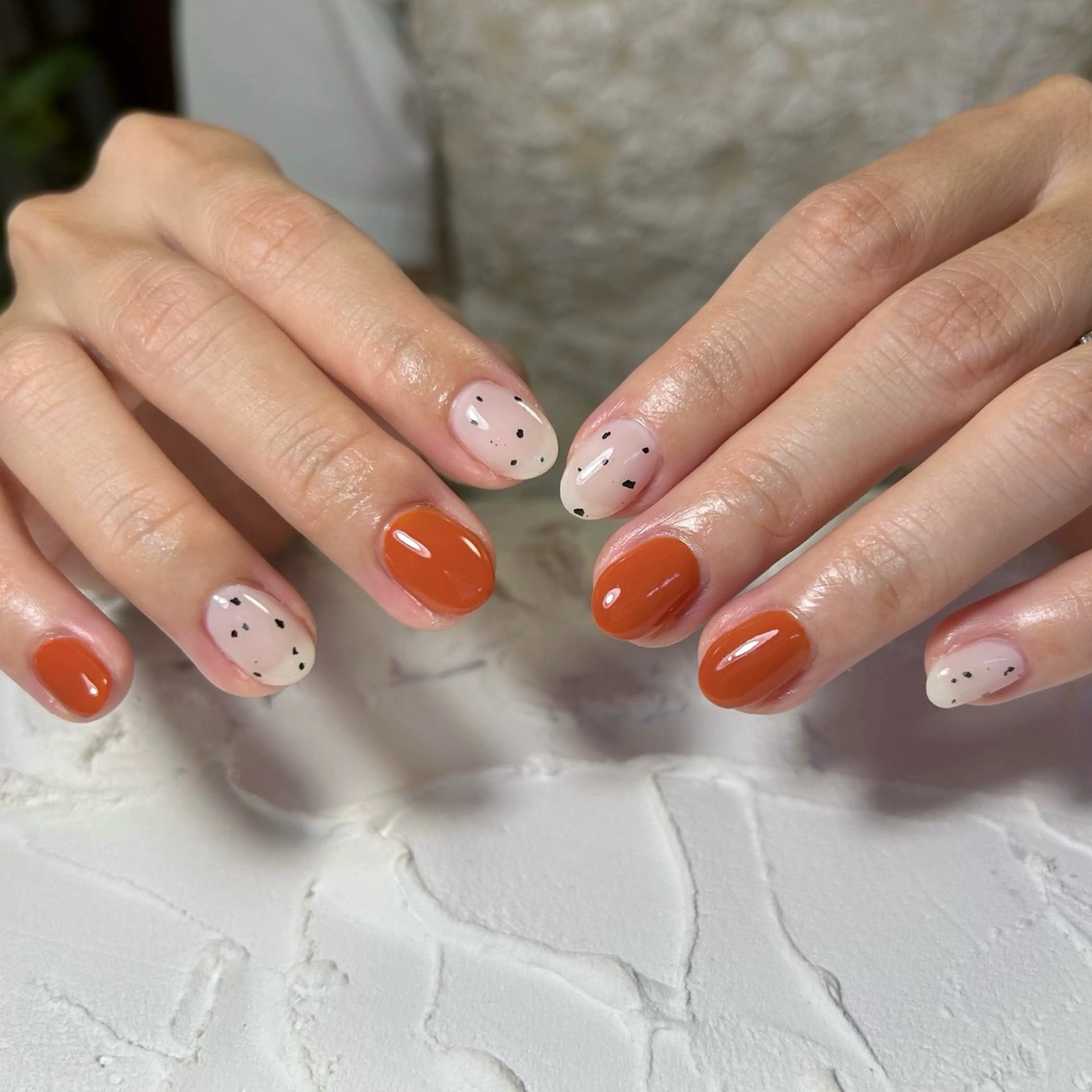 ネイル オレンジ ハンドネイル Lofinails ちひろのネイルデザイン
