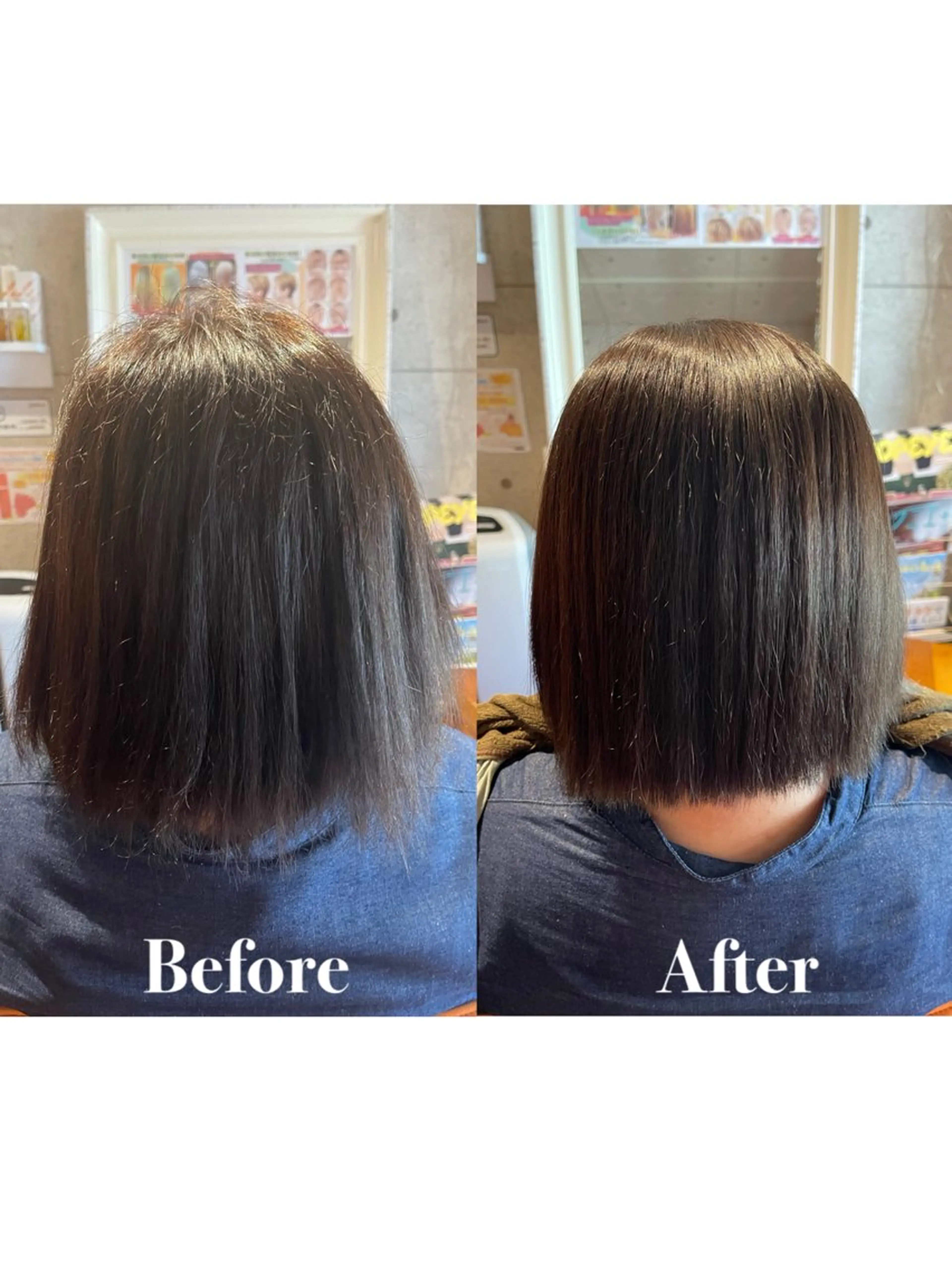 ミディアム カラー 縮毛矯正 岩下 なおとのヘアスタイル