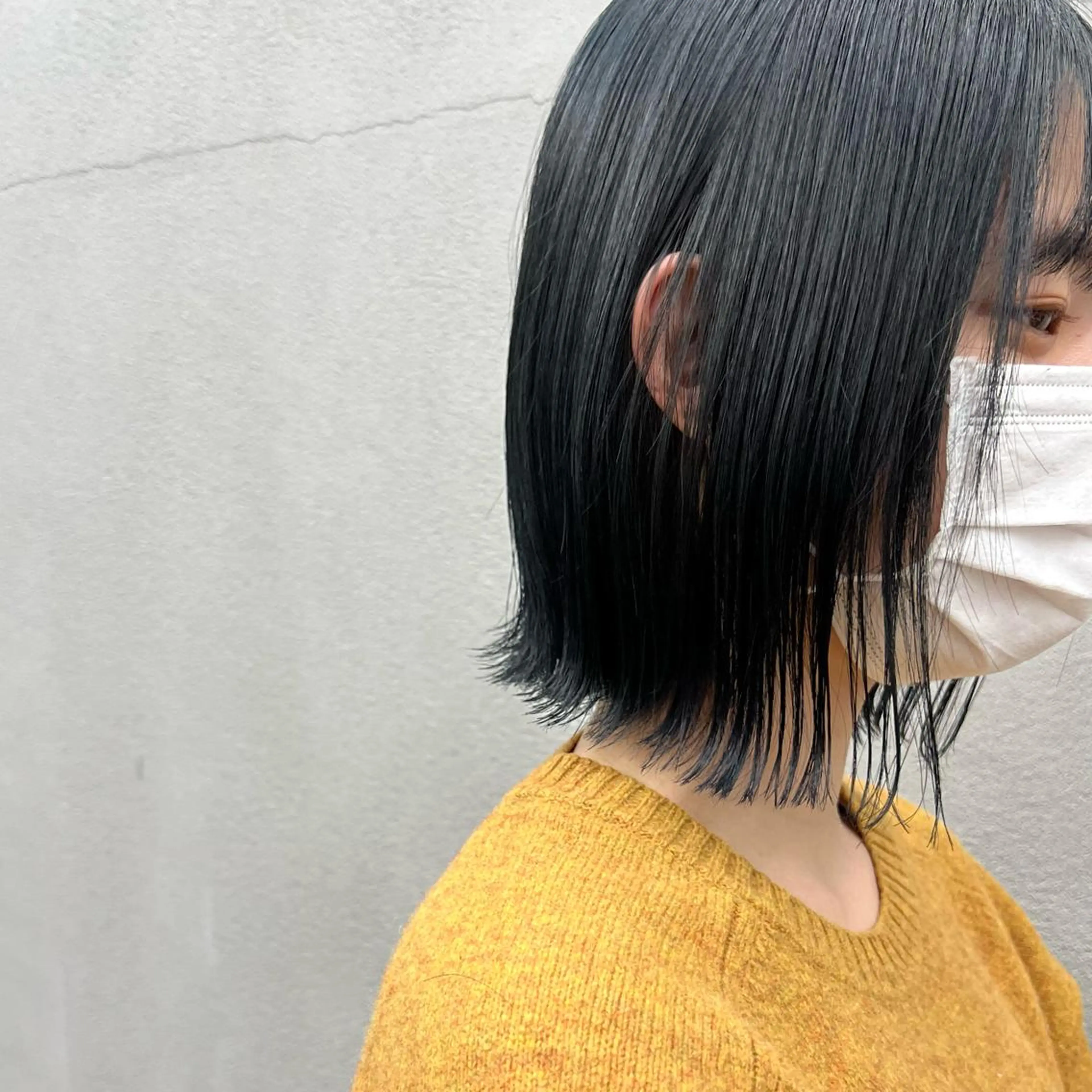 ショート 切りっぱなしボブ ボブ カット ヘアカラー トリートメント お顔まわりカット🌱 emo.村松泉綺のヘアスタイル