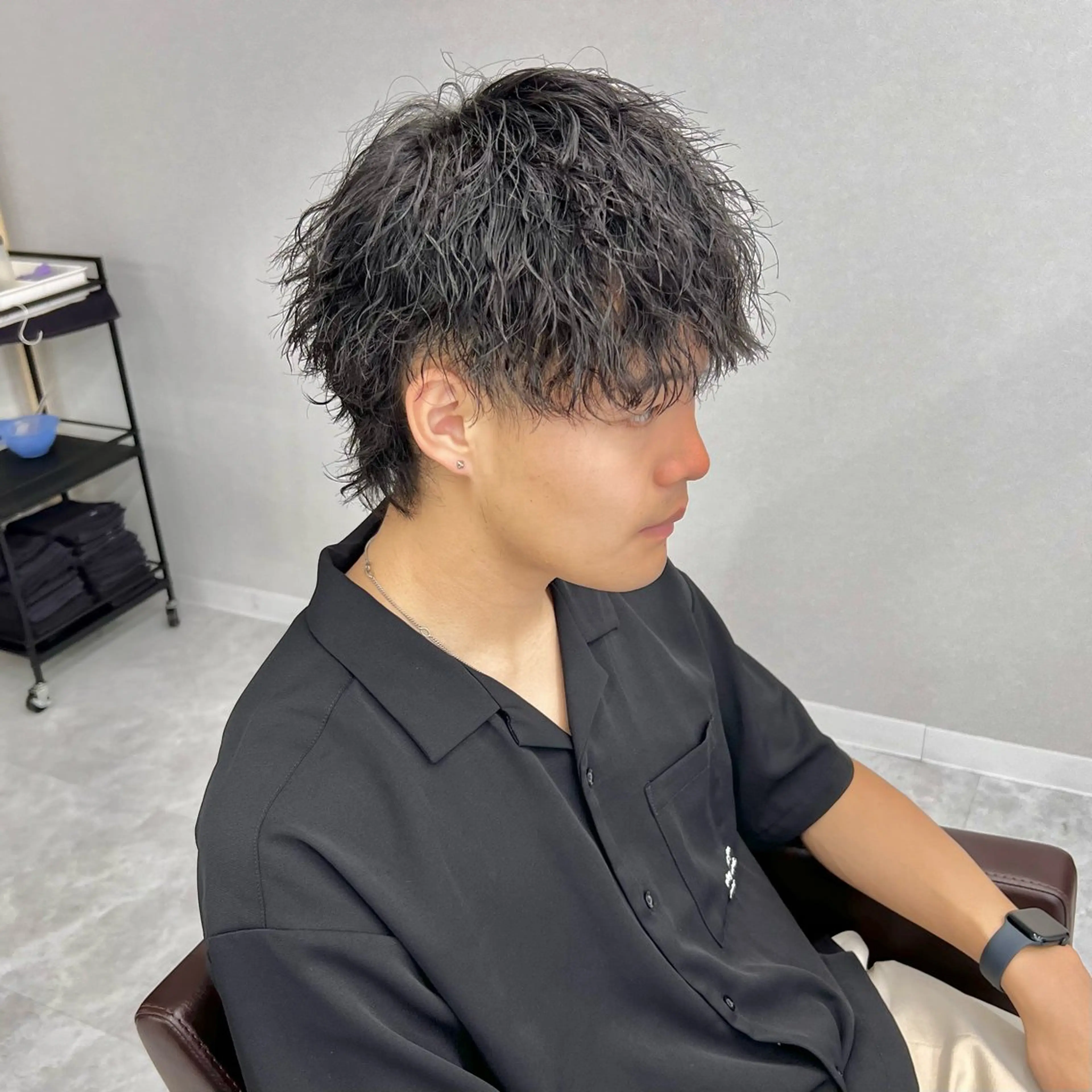 パーマ メンズ カット パーマ トリートメント ヘアセット シャドウパーマ/ メンズ/KENTAのヘアスタイル