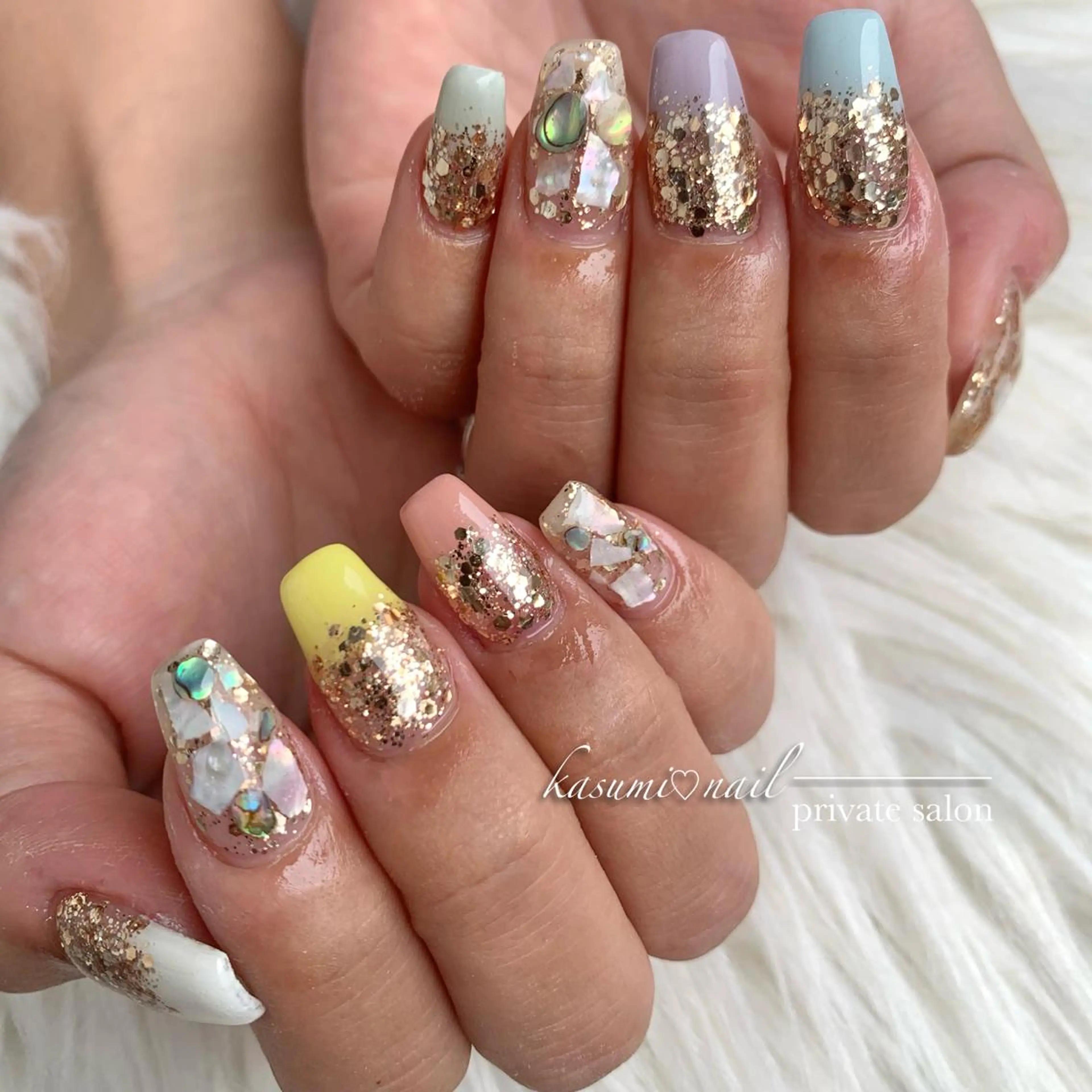 ネイル アートネイル フットネイル フレンチネイル ロングネイル マグネットネイル KASUMI♡ Nailのネイルデザイン