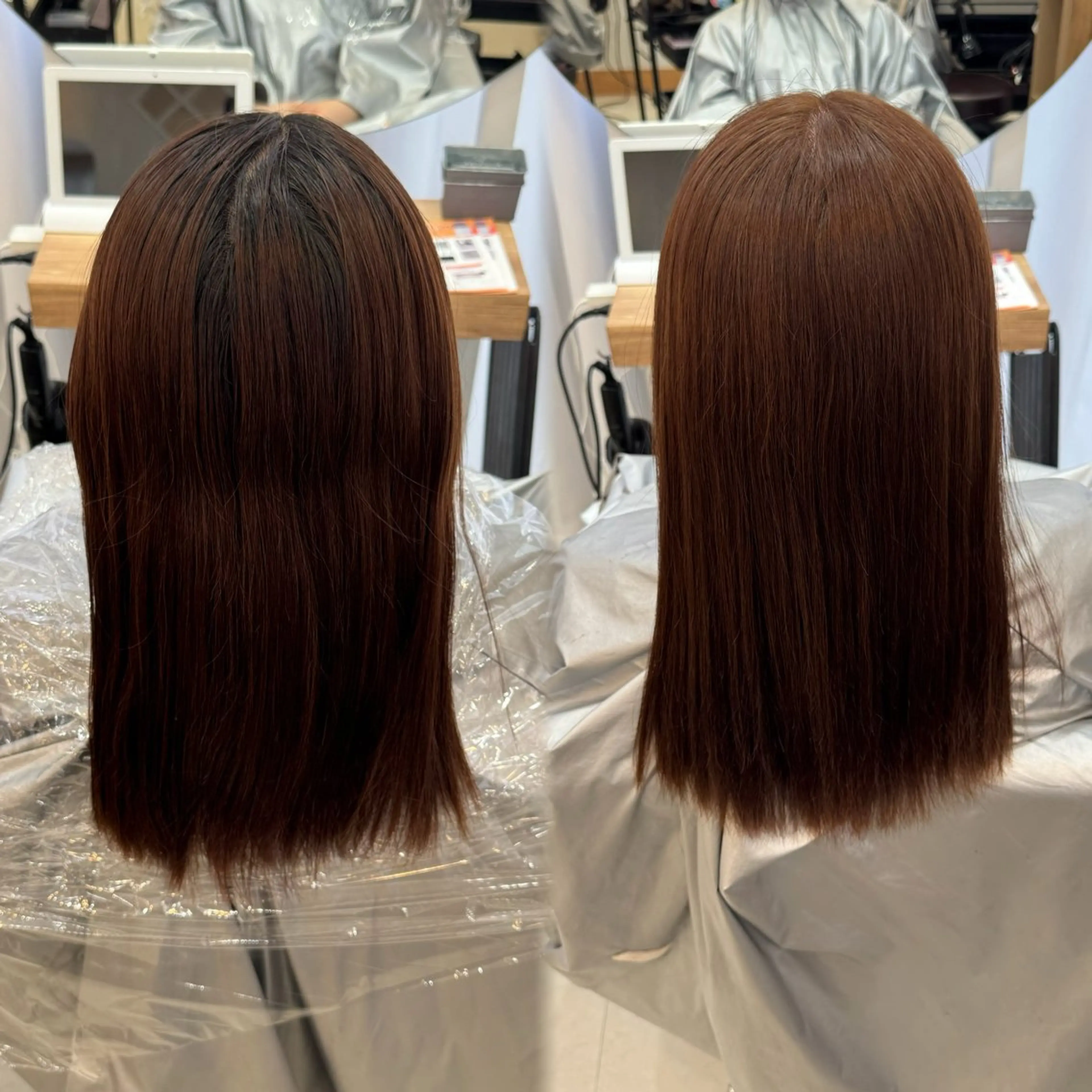 セミロング カラー ヘアカラー lapereau ayanaのヘアスタイル
