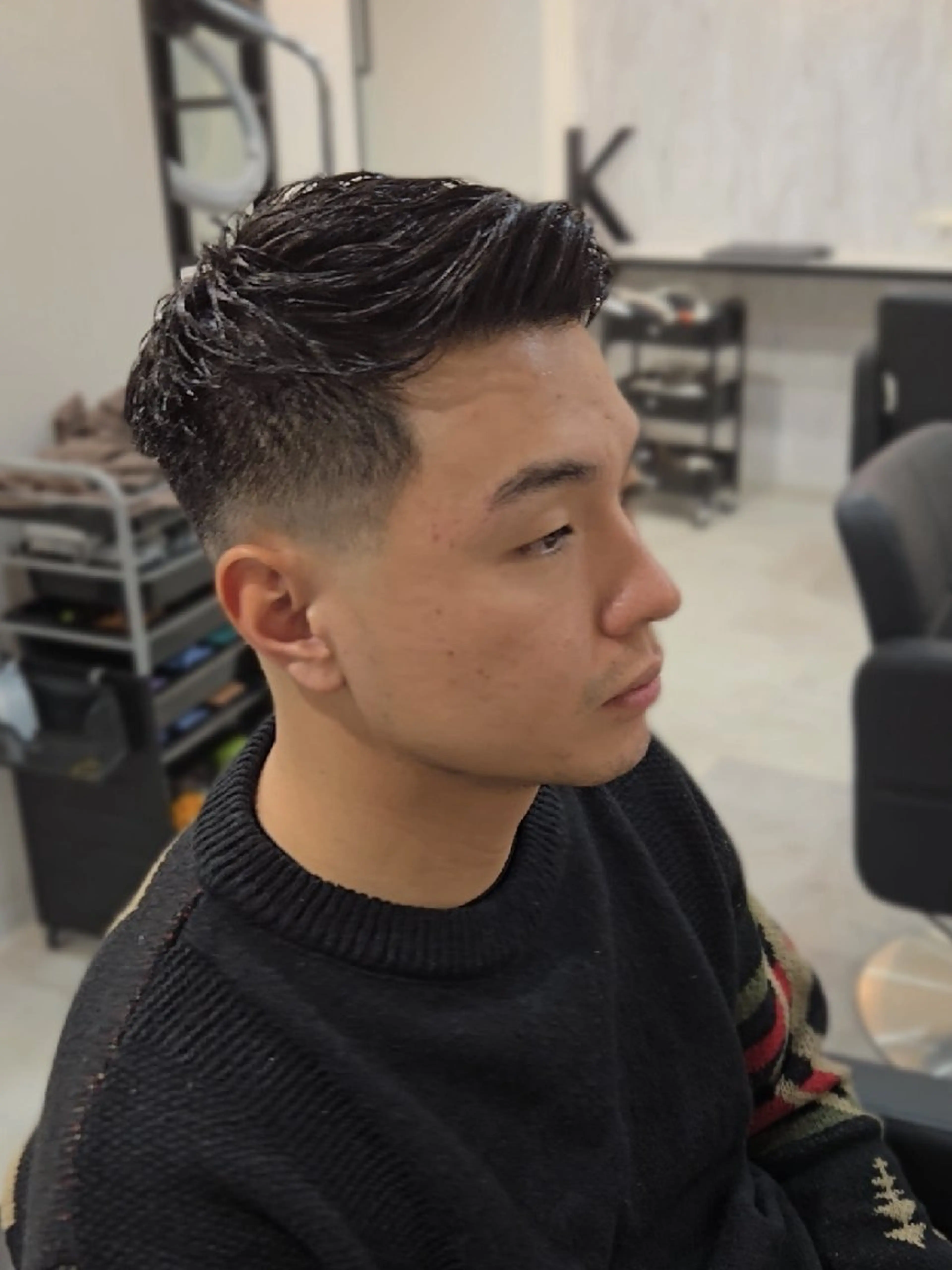 メンズ ショート フェードカット メンズメッシュ カット ヘアセット Lapis 名古屋駅前店所属・LEN名古屋/パーマ 海外ヘア/メンズ特化のヘアスタイル