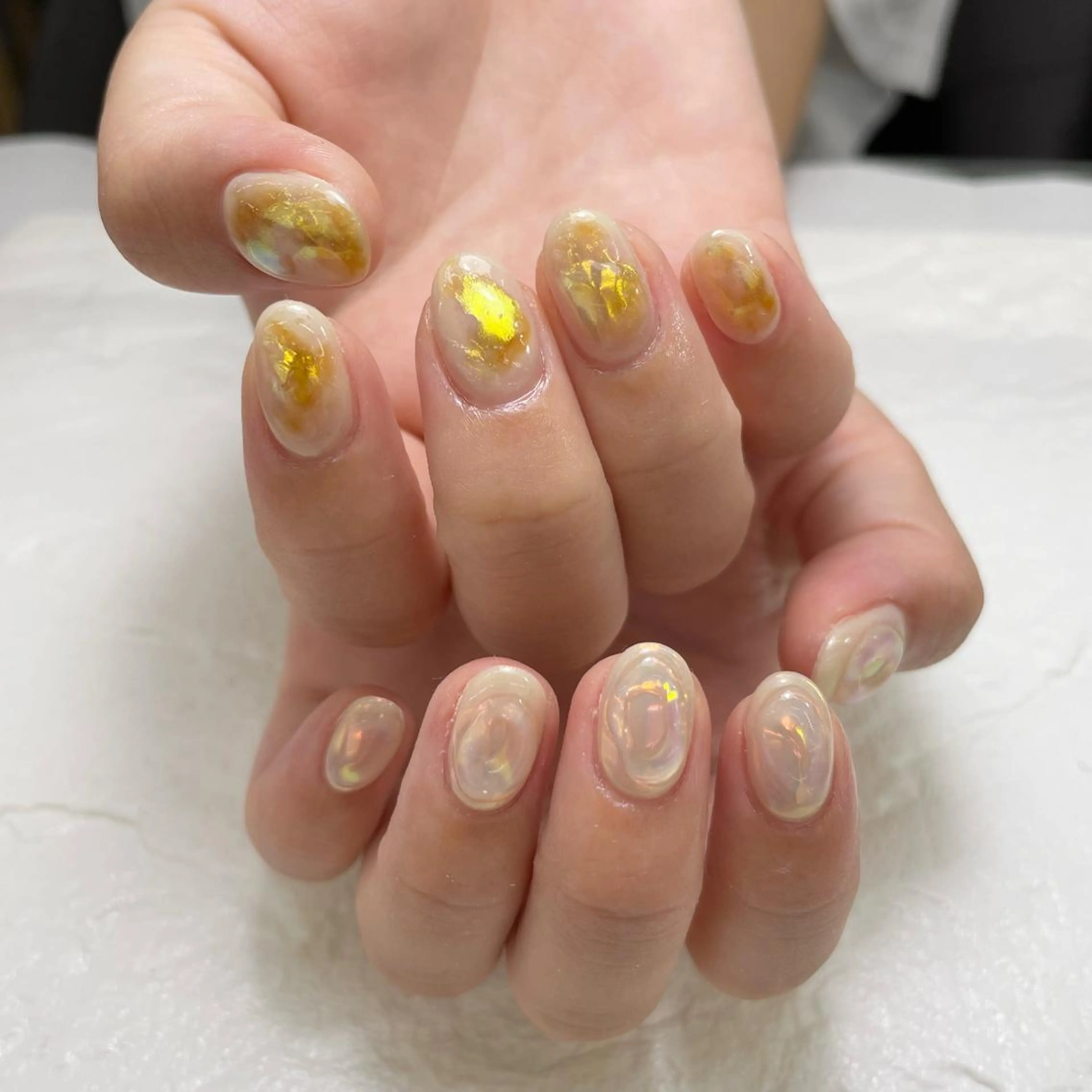 ネイル オーロラネイル ミラーネイル 持ち込み Nail Blue512所属・Nailist MINORIのネイルデザイン