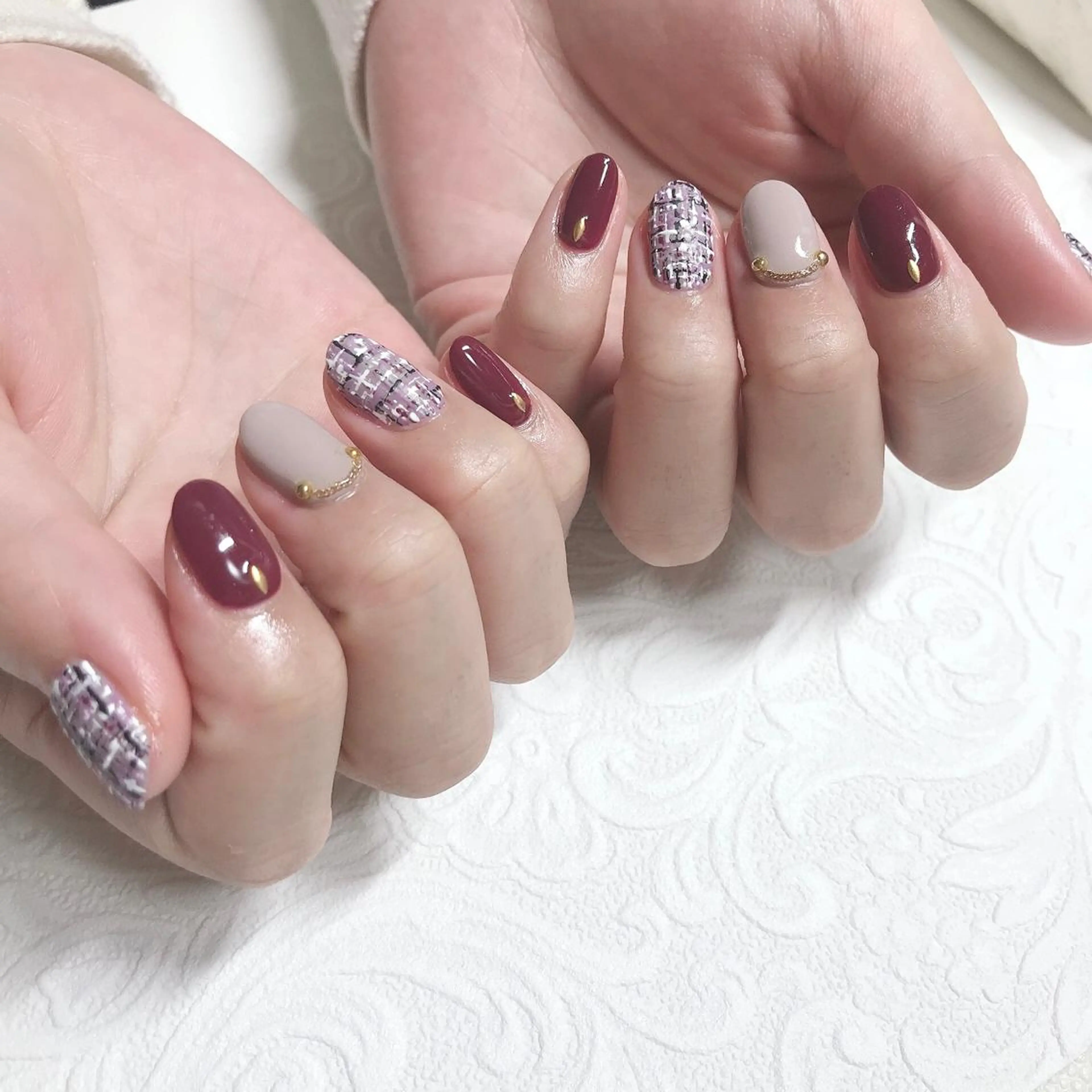 ネイル ツイードネイル ハンドネイル Room nailのネイルデザイン