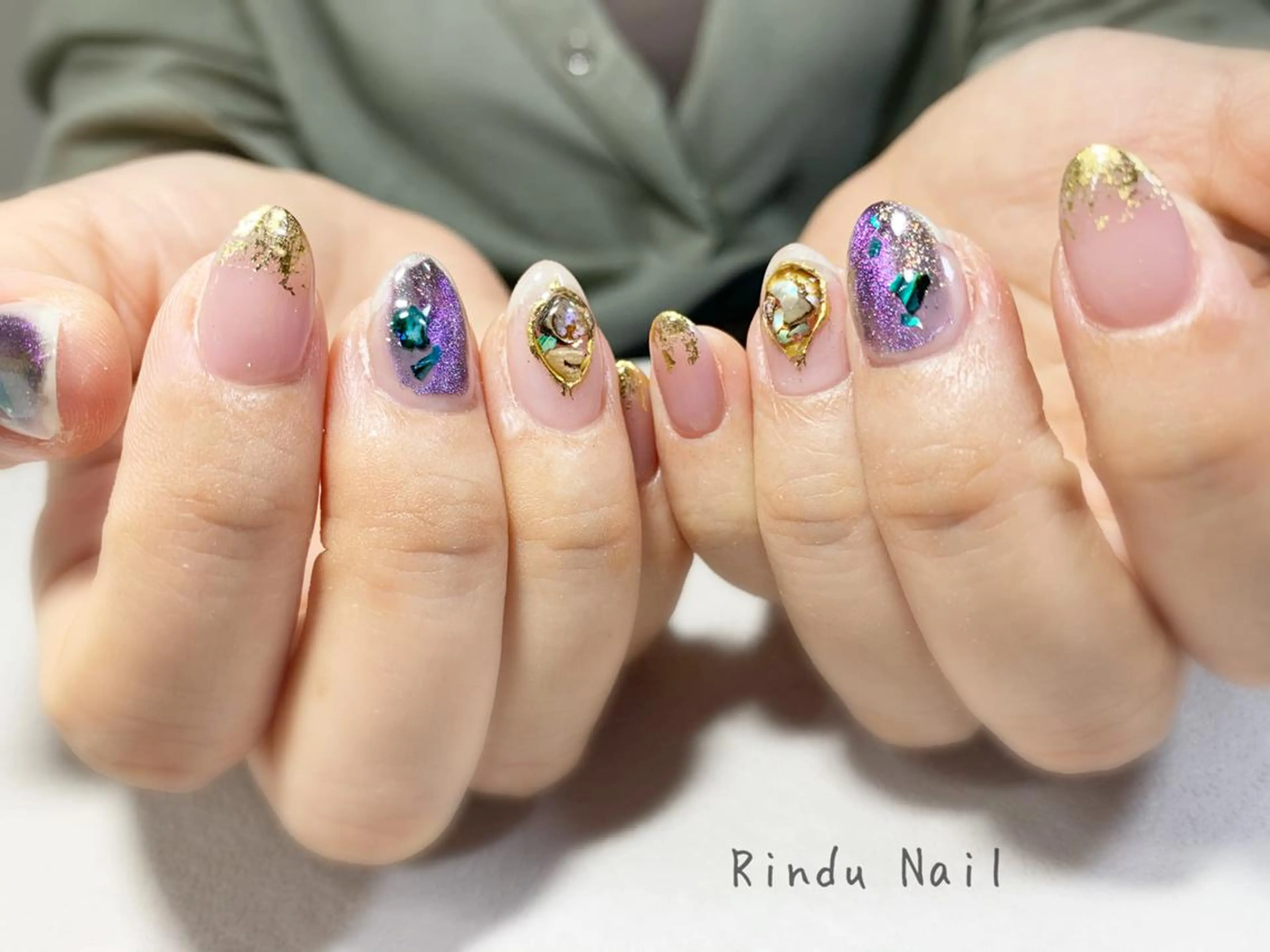 ネイル ニュアンスネイル Rindu Nail 名駅miniのネイルデザイン