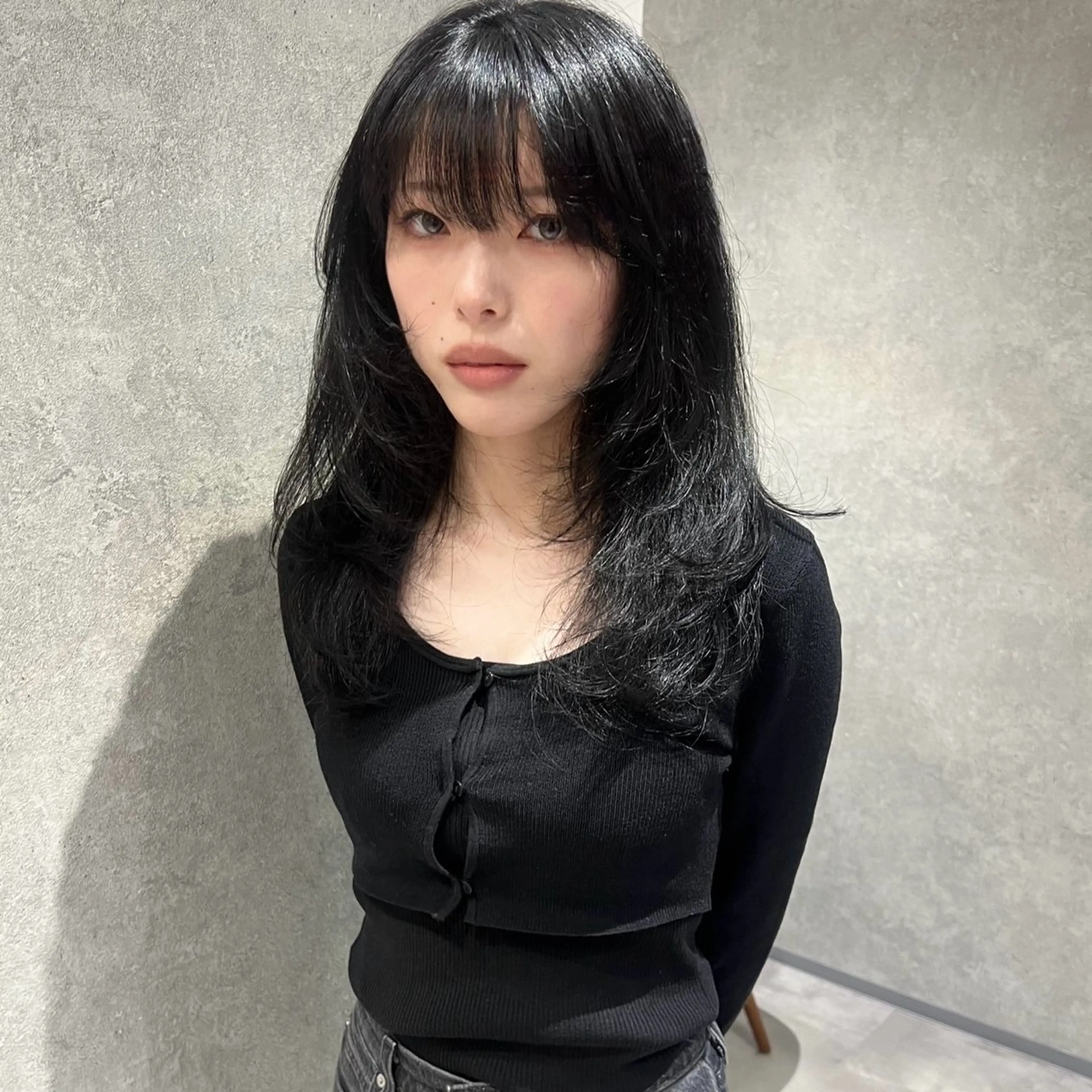 ロング レイヤーカット カット AI TOKYO　S所属・mizuki 【韓国レイヤー】のヘアスタイル