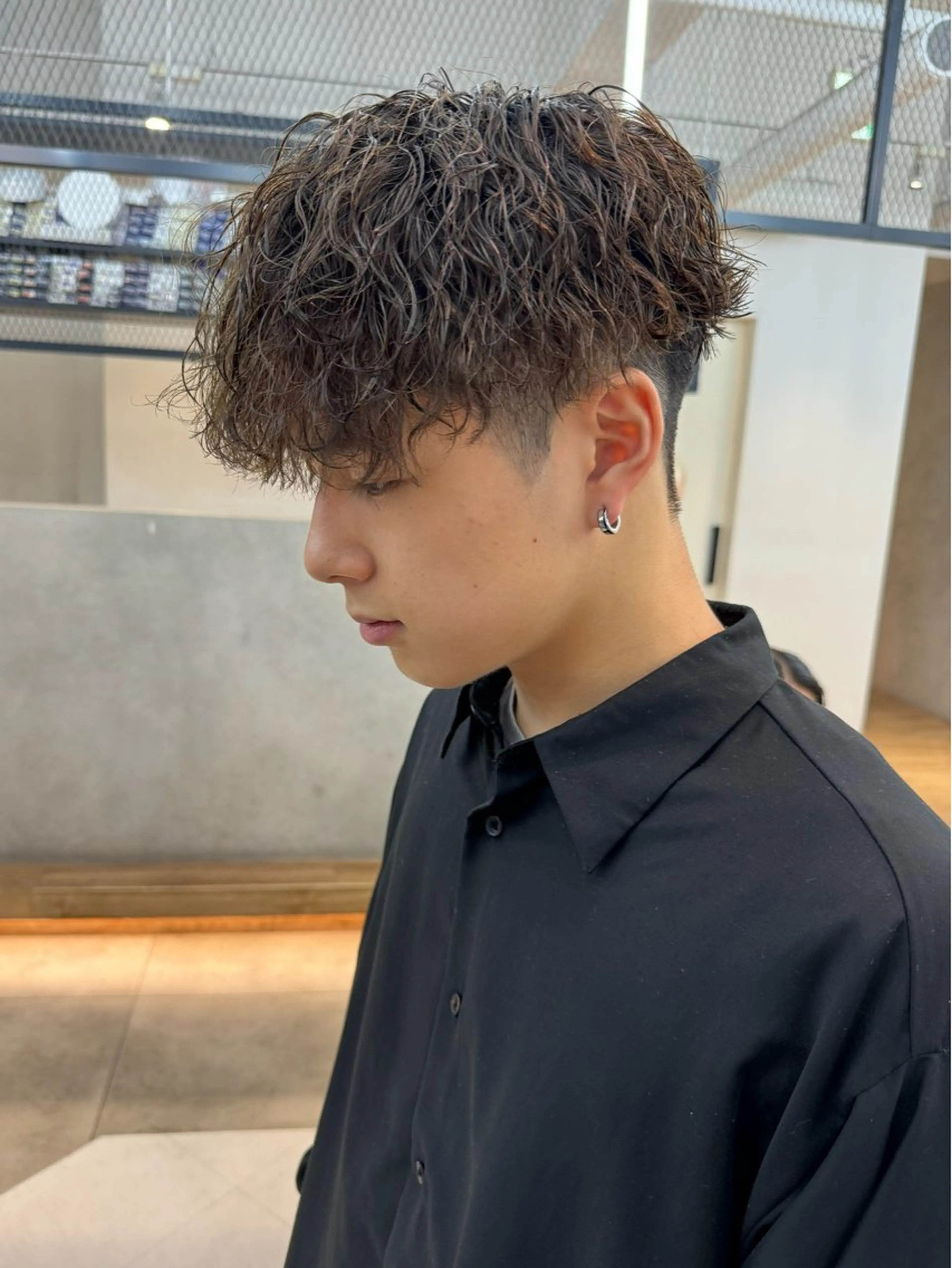 パーマ メンズ カット パーマ 新宿【メンズパーマ】 塩澤太一のヘアスタイル