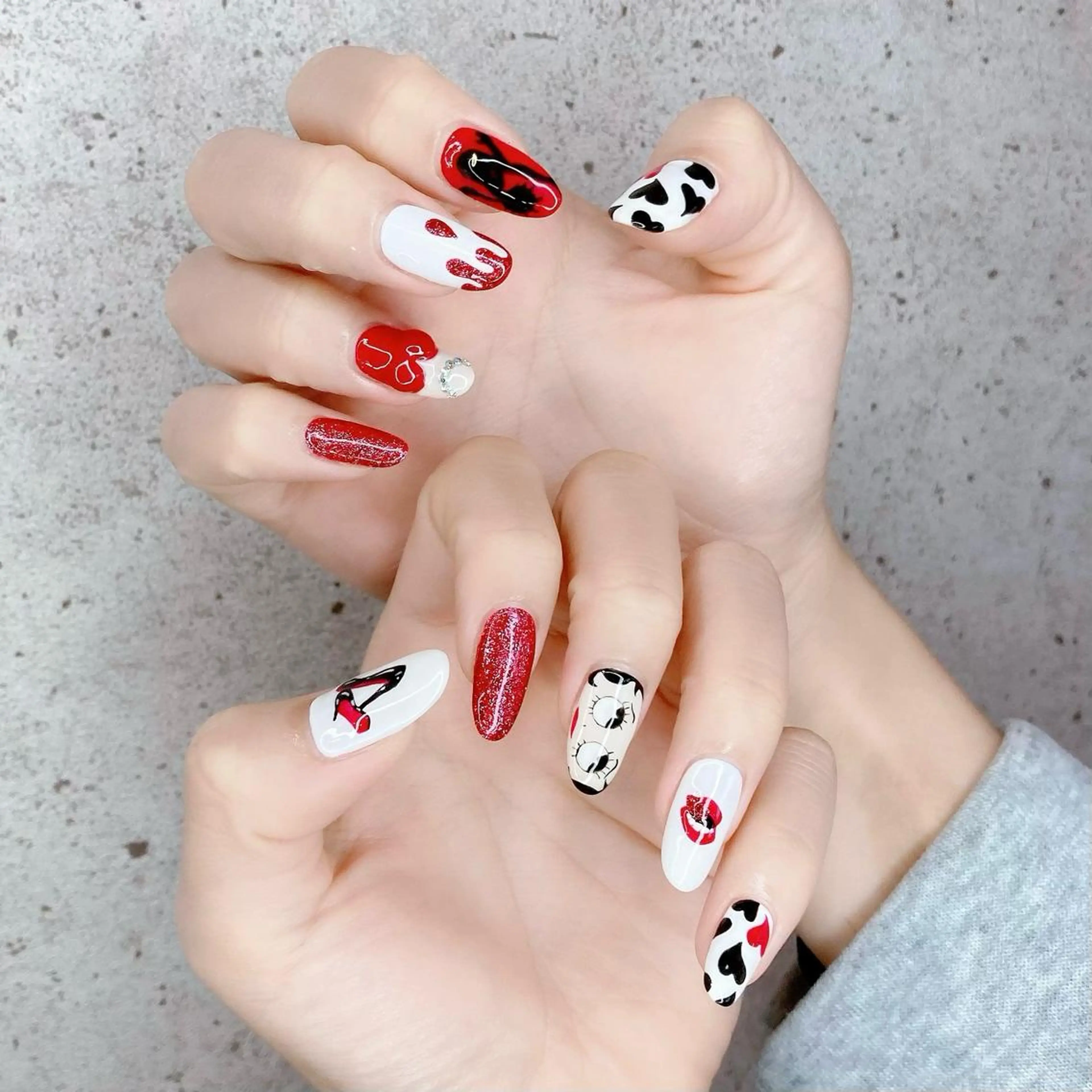 ネイル ジェルネイル パラジェル 冬ネイル ハンドネイル Nail Kのネイルデザイン