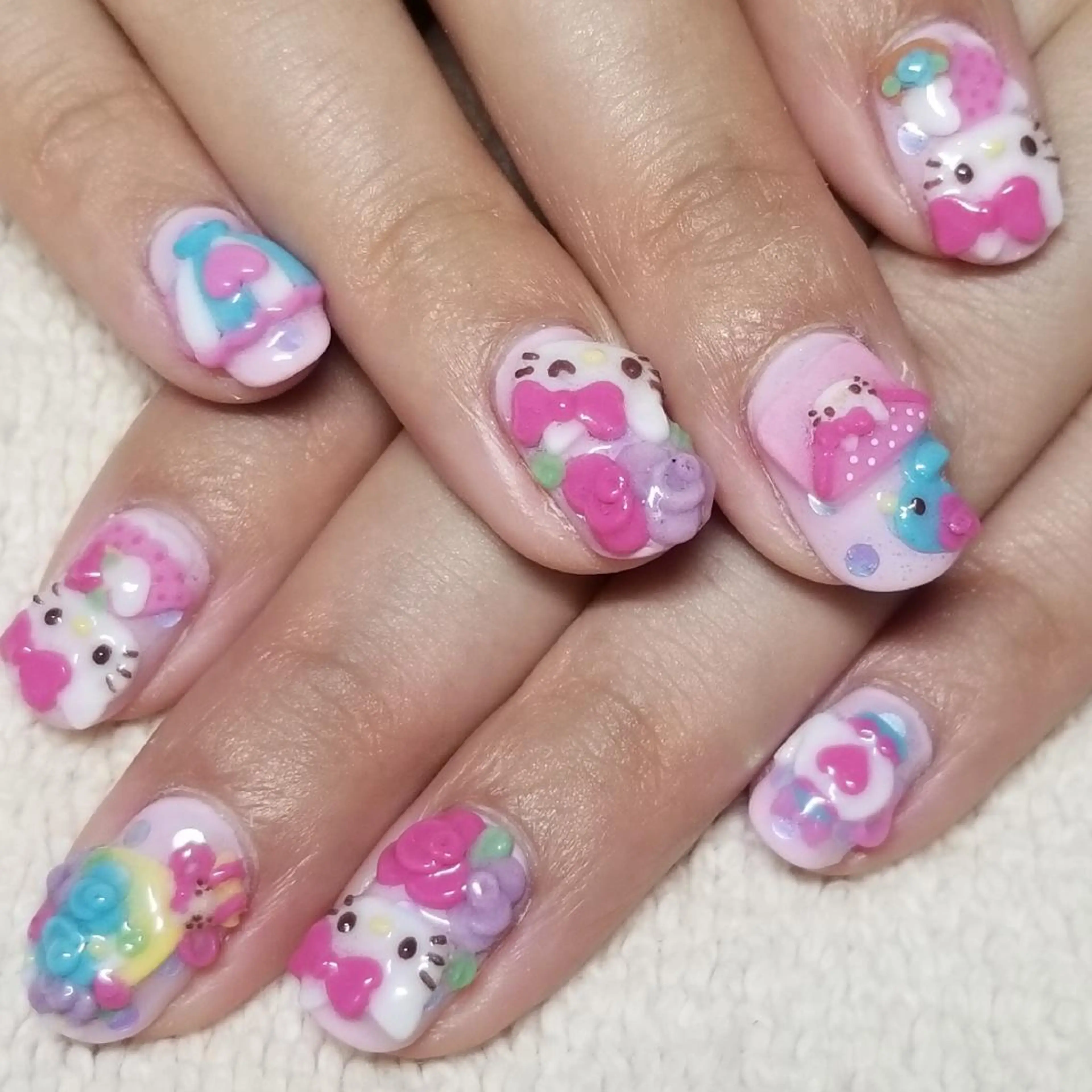 ネイル ドット パステルネイル ピンク ハンドネイル よしだ ひろきのネイルデザイン