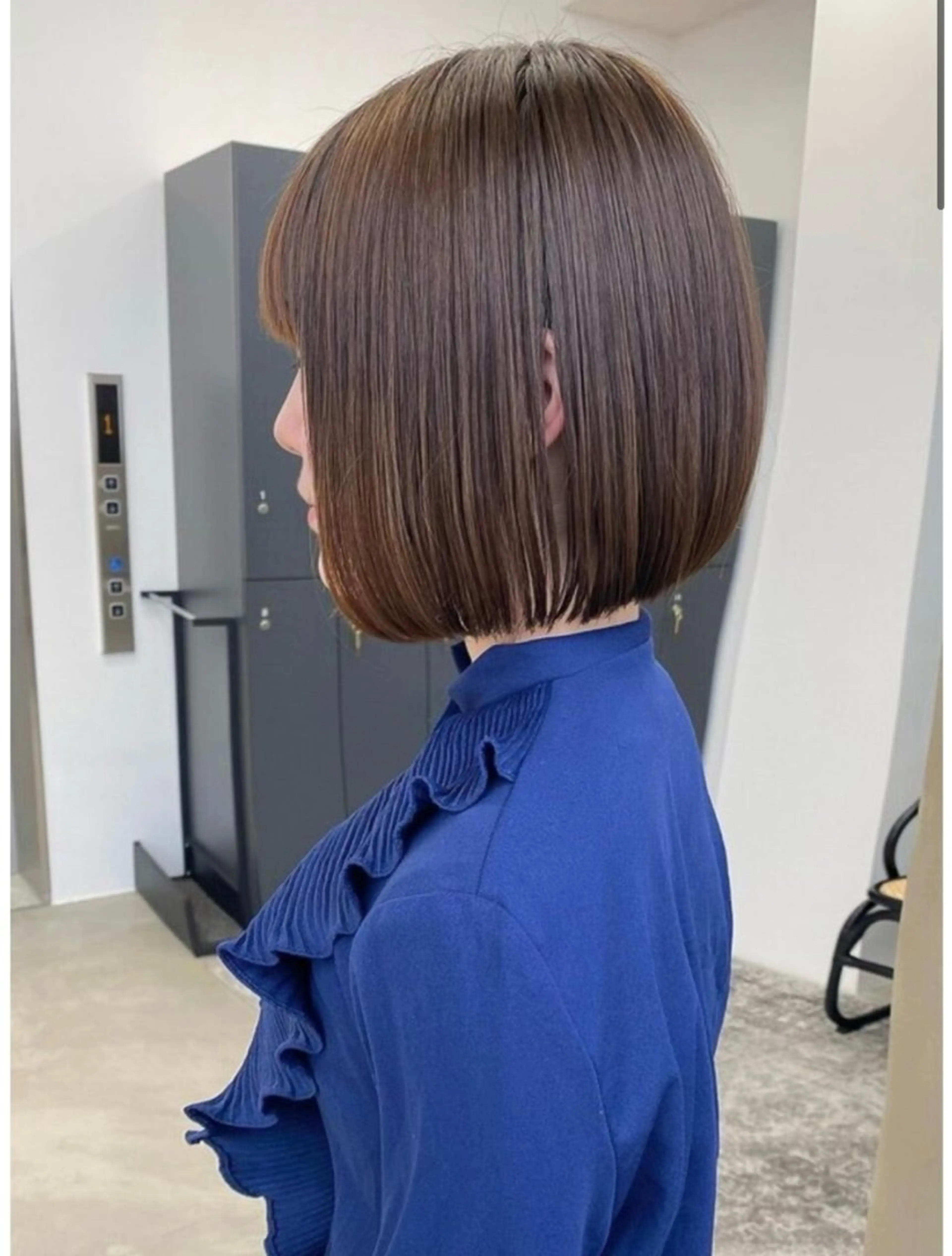 ミディアム カット ヘアカラー トリートメント noe tton所属・あゆな/名古屋/ ボブ/透明感カラーのヘアスタイル