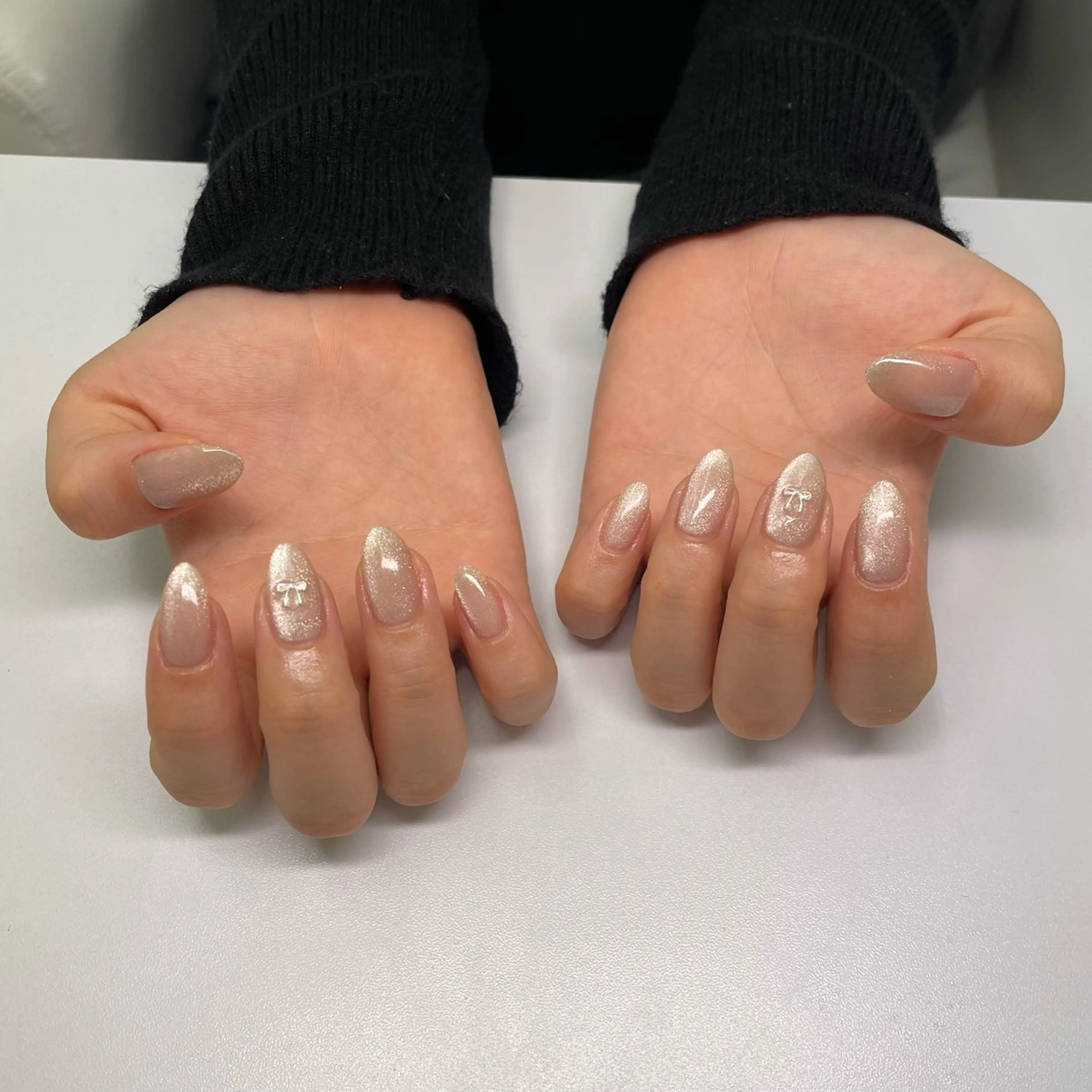 ネイル マグネットネイル リボン Spira所属・～Spira～ ✨️miki✨️のネイルデザイン