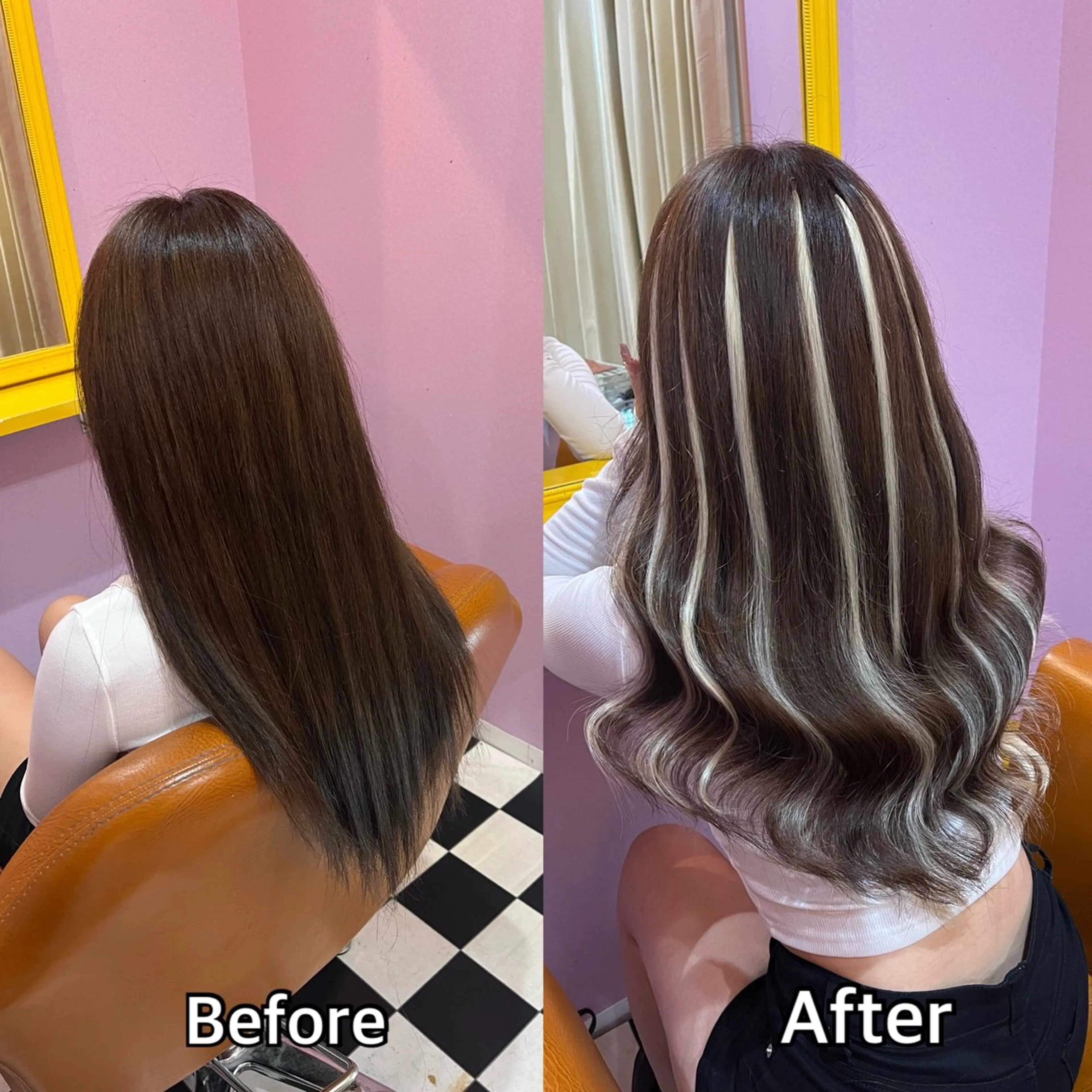 ロング エクステ シール+ちび編み込み エクステ梅田🐨のヘアスタイル