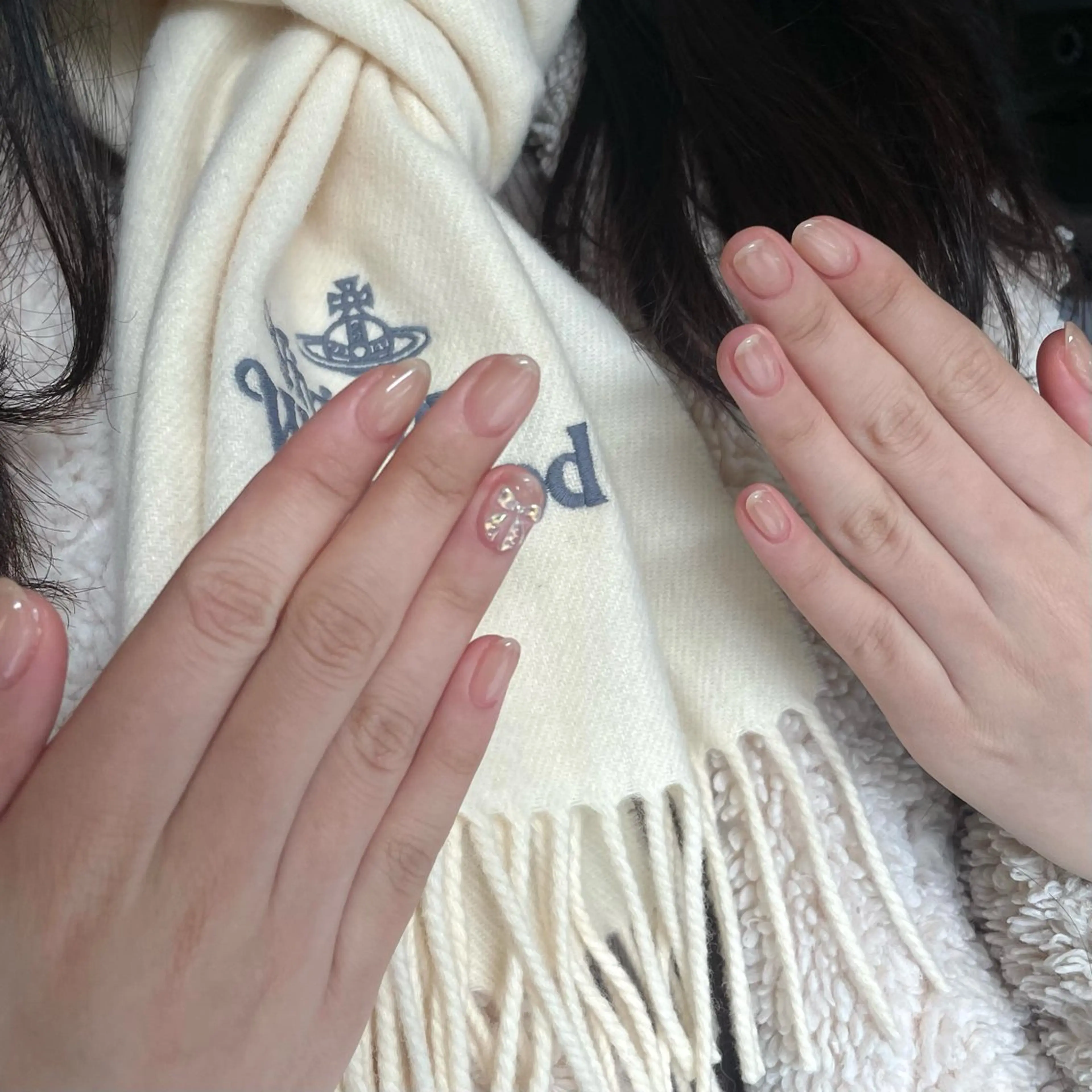 ネイル シンプルネイル ハンドネイル IROHA NAIL 三条河原町店所属・IROHA NAIL Kurumi🪽🫧のネイルデザイン