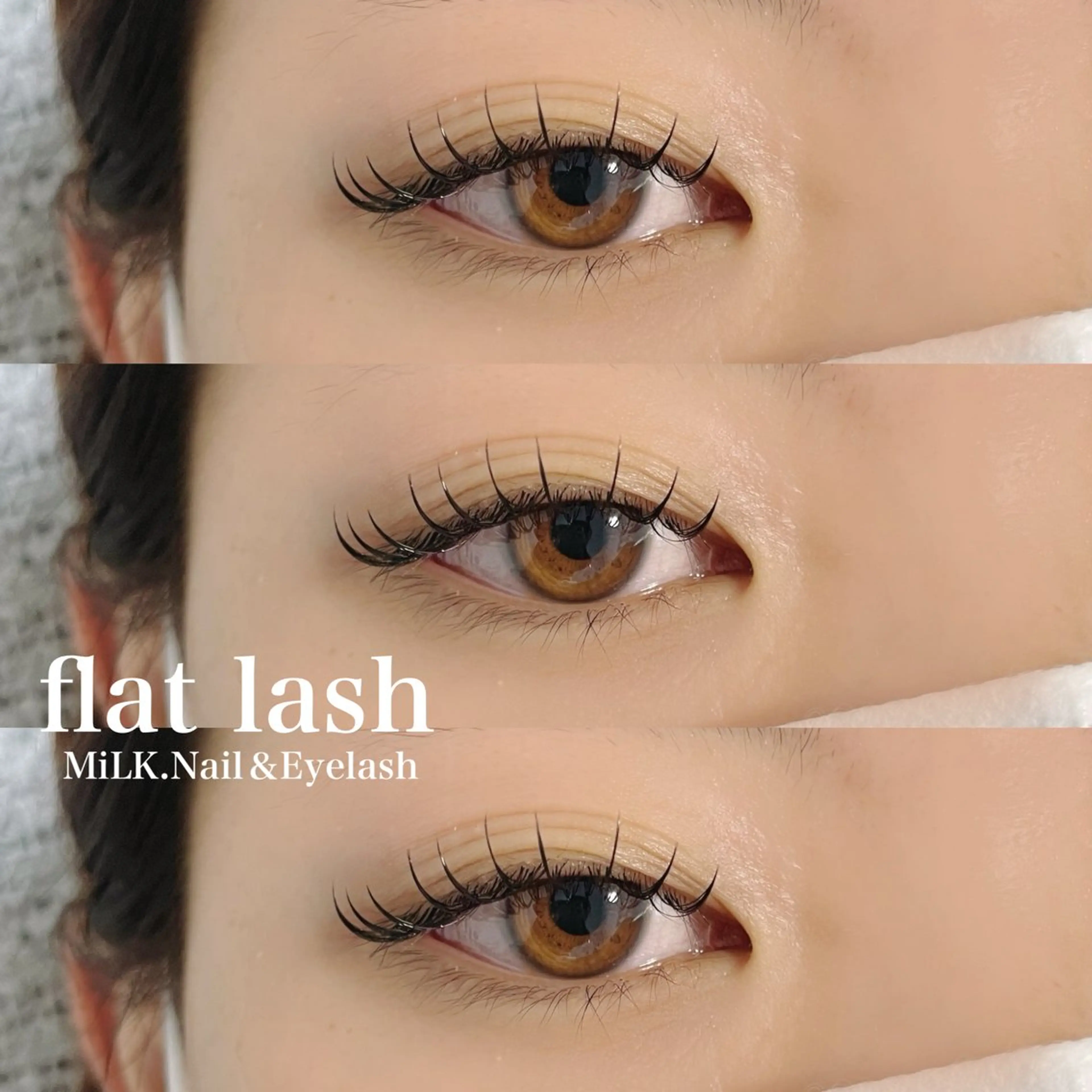 マツエク・マツパ フラットラッシュ マツエク MiLK.   Nail&Eyelash所属・MiLK. wakaのマツエク・マツパデザイン