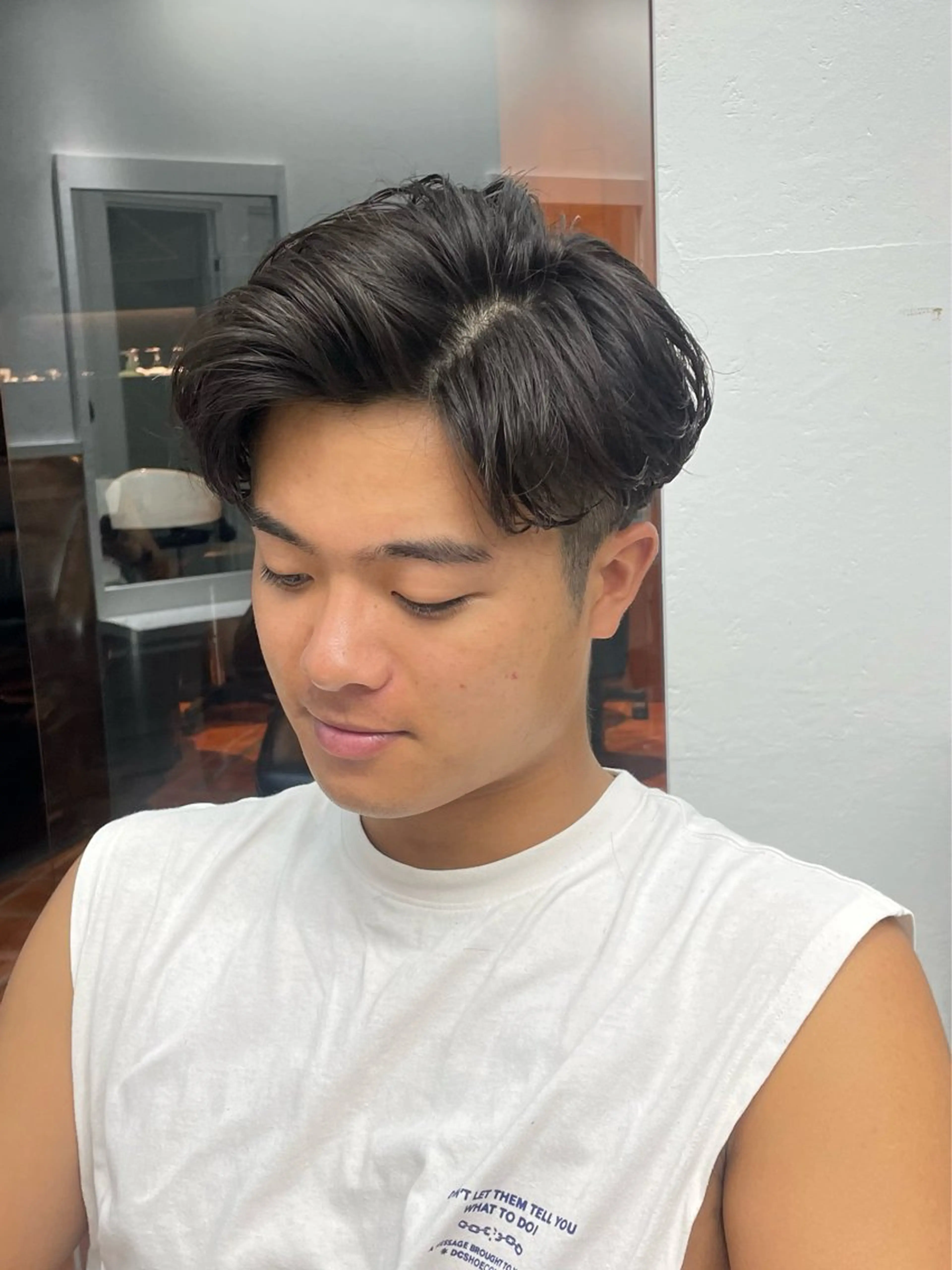 パーマ メンズ メンズパーマ RIN／韓国ヘア レイヤーカットのヘアスタイル