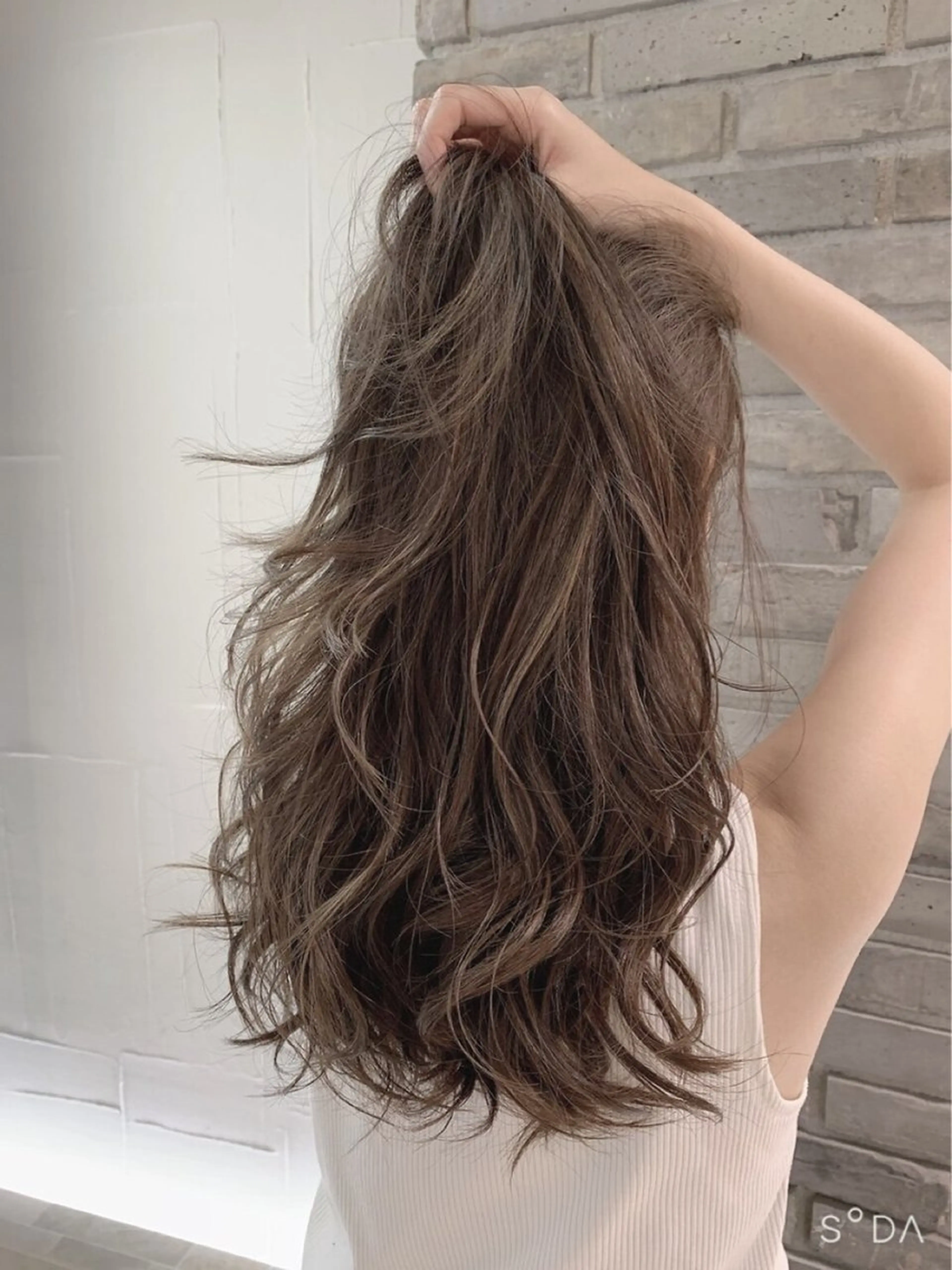 ロング ハイライトカラー メンズカット/杉山誠のヘアスタイル