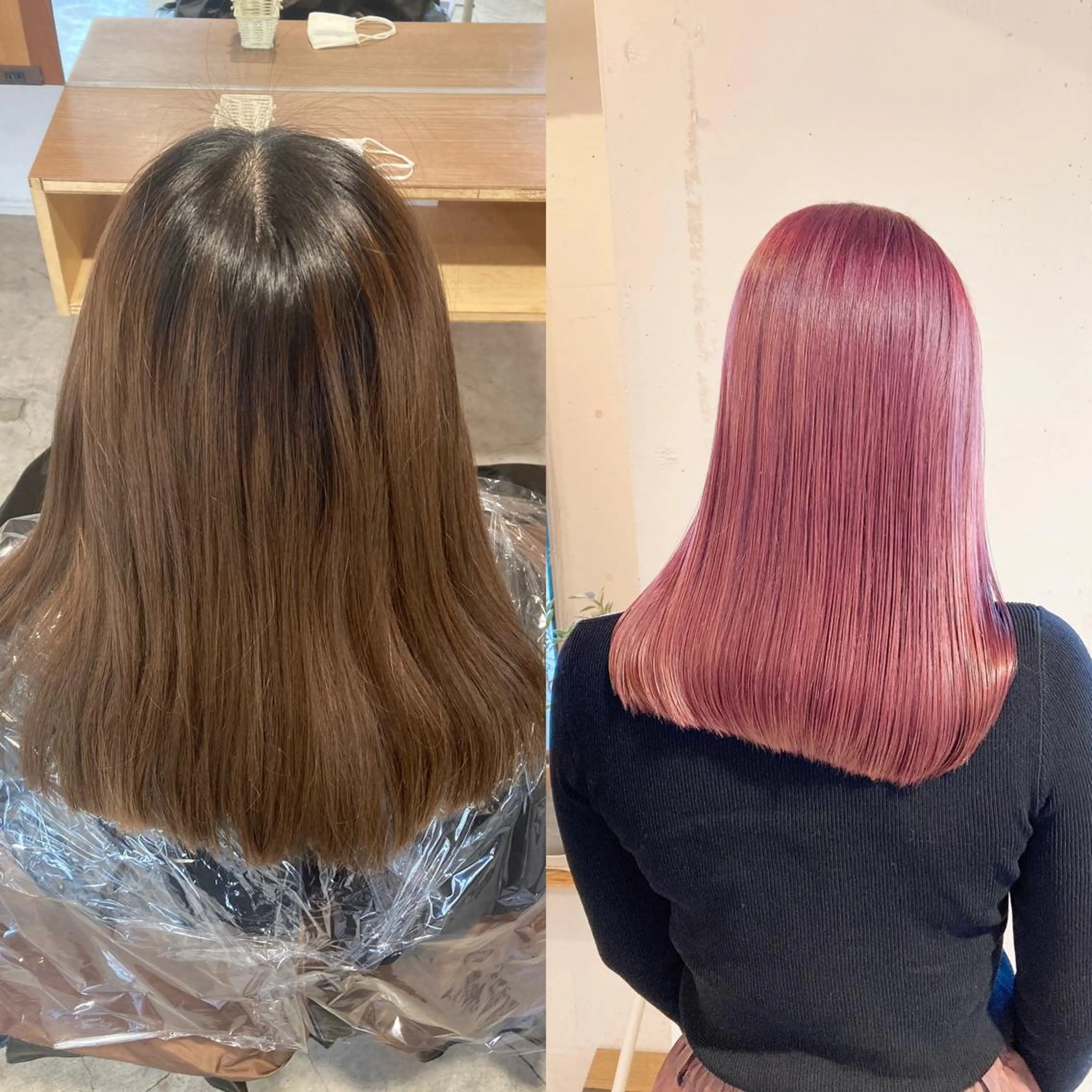 カラー ピンクカラー 💗モテ髪 ハイトーンあや💗のヘアスタイル
