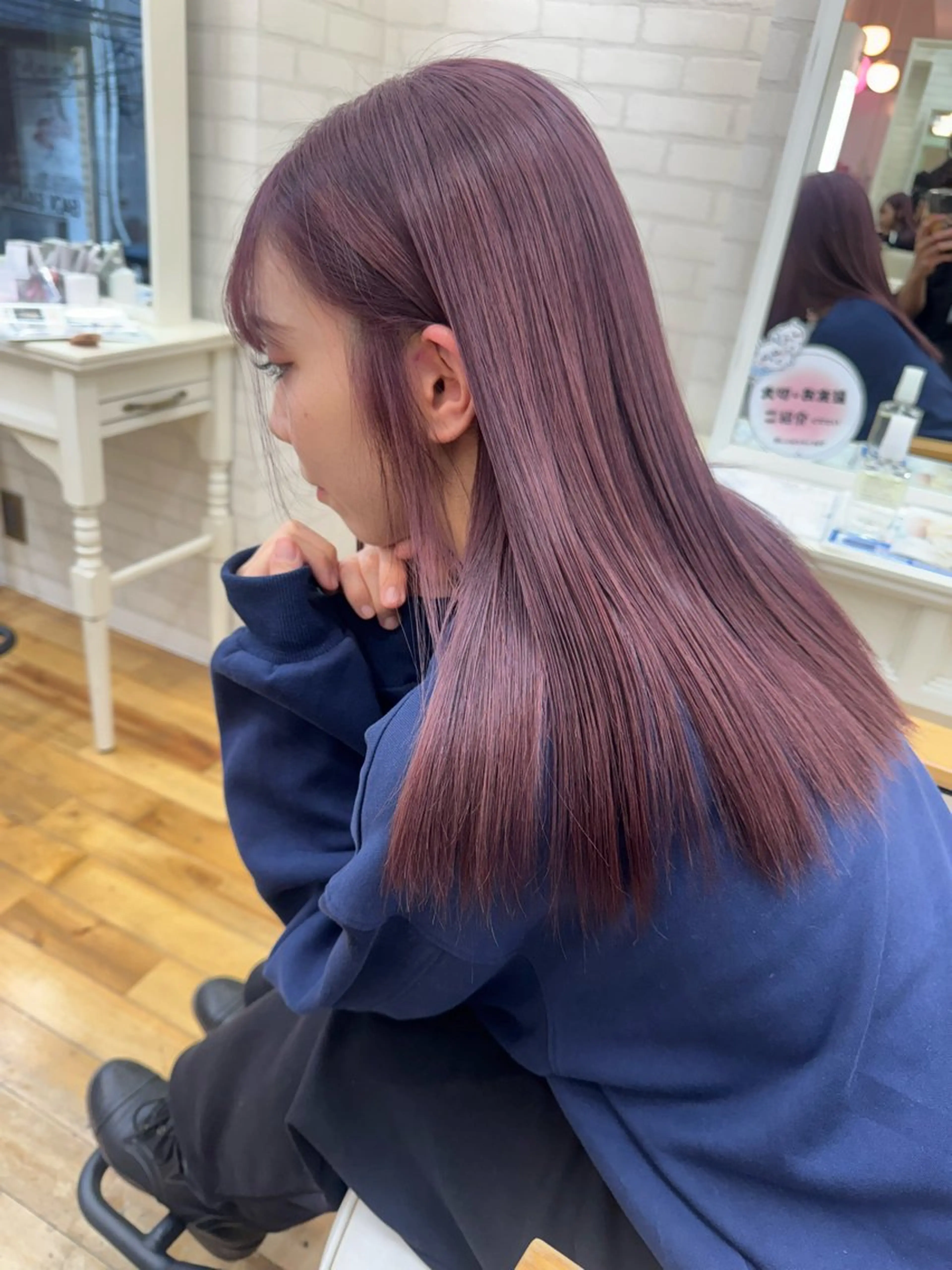 ミディアム ヘアカラー トリートメント カラー特化型美容師 保住のヘアスタイル