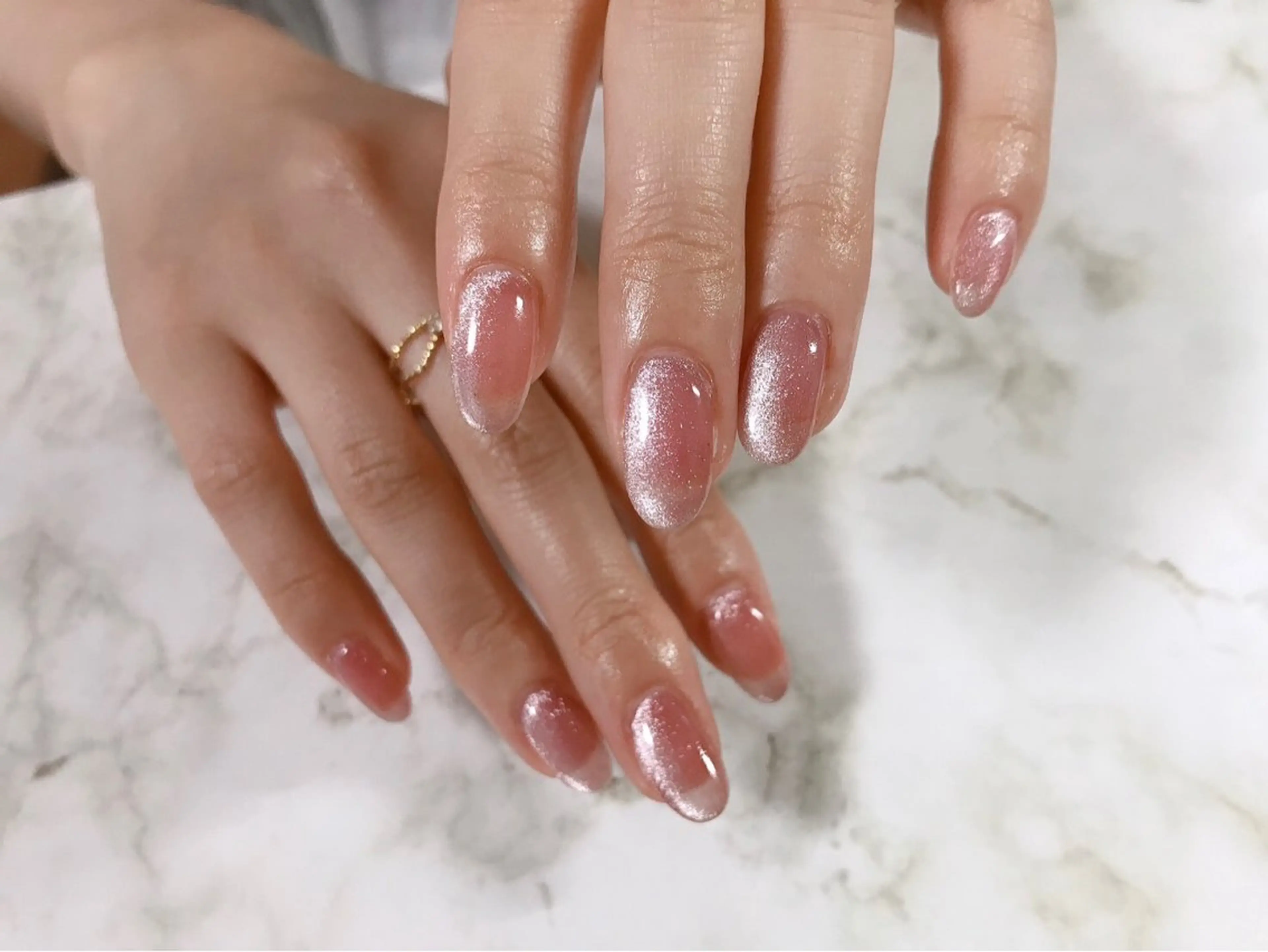 ネイル オーロラネイル フットネイル フレンチネイル ジェルネイル 韓国ネイル ハンドネイル Mogu nail 二子玉川のネイルデザイン