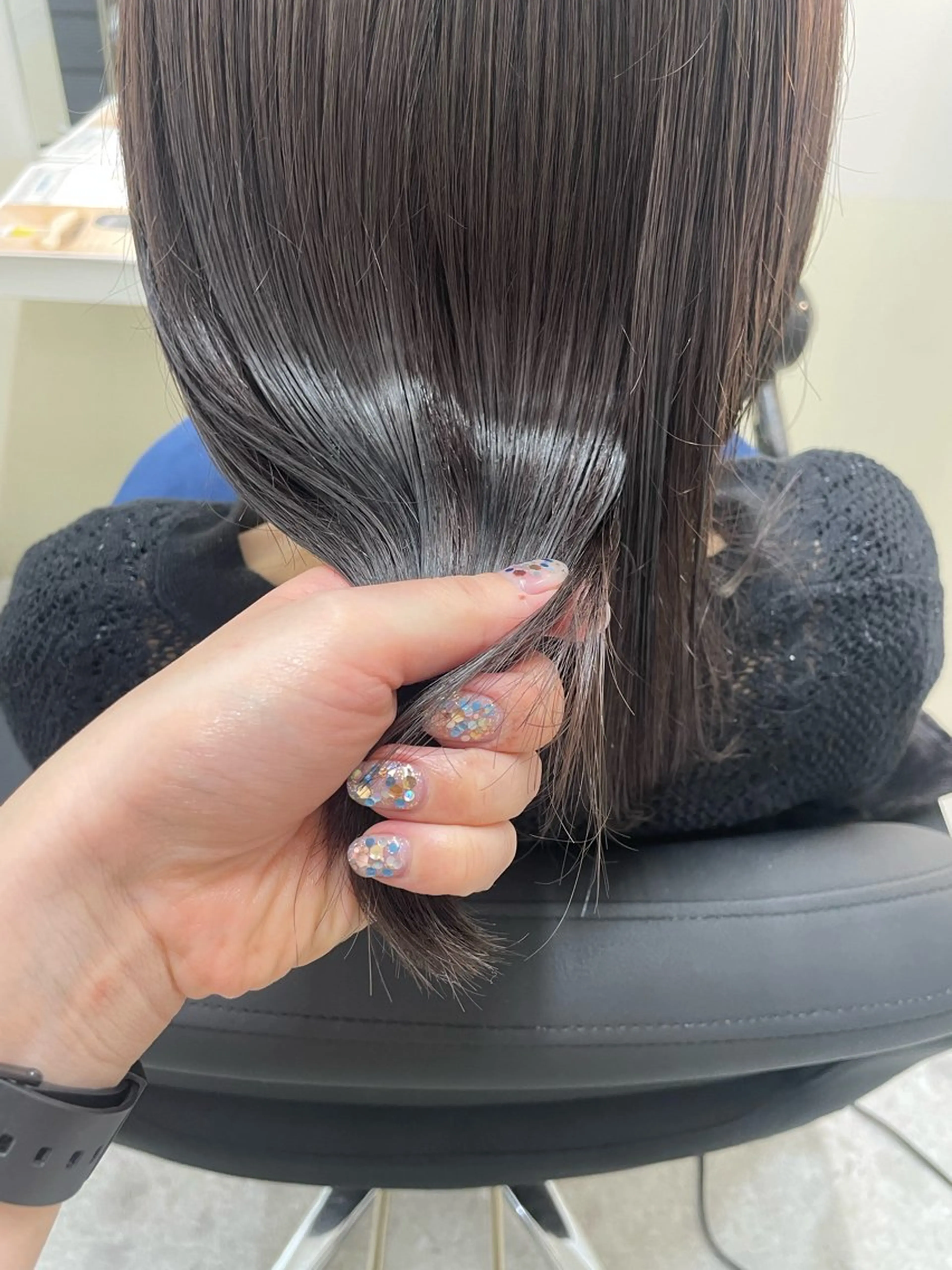 ミディアム カラー ブラウンカラー ラベンダーカラー ラベンダーブラウン 🩰ニシムラヒカリ 半個室salon♡*のヘアスタイル