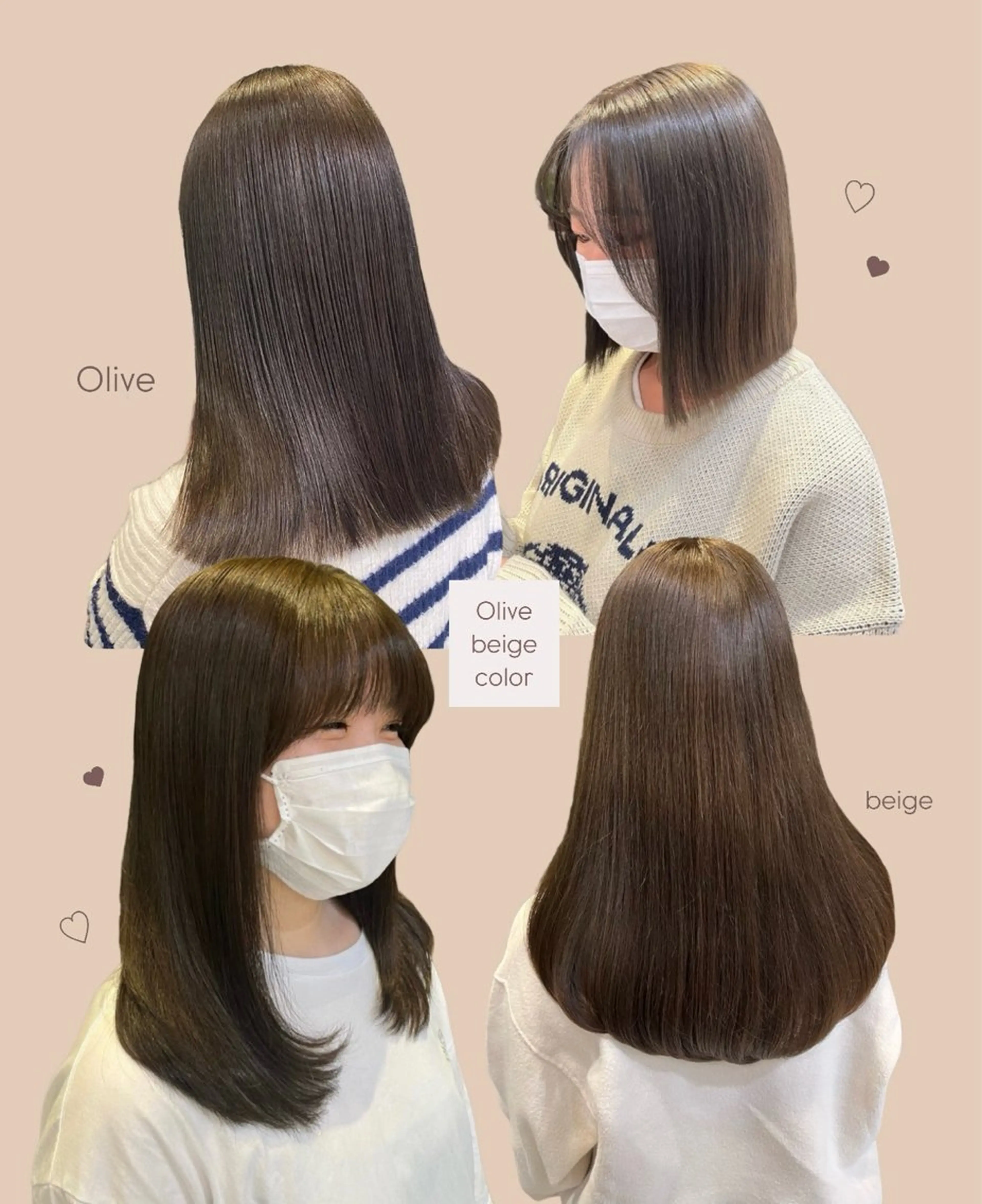 セミロング カラー カット ヘアカラー yuuri 🎀のヘアスタイル