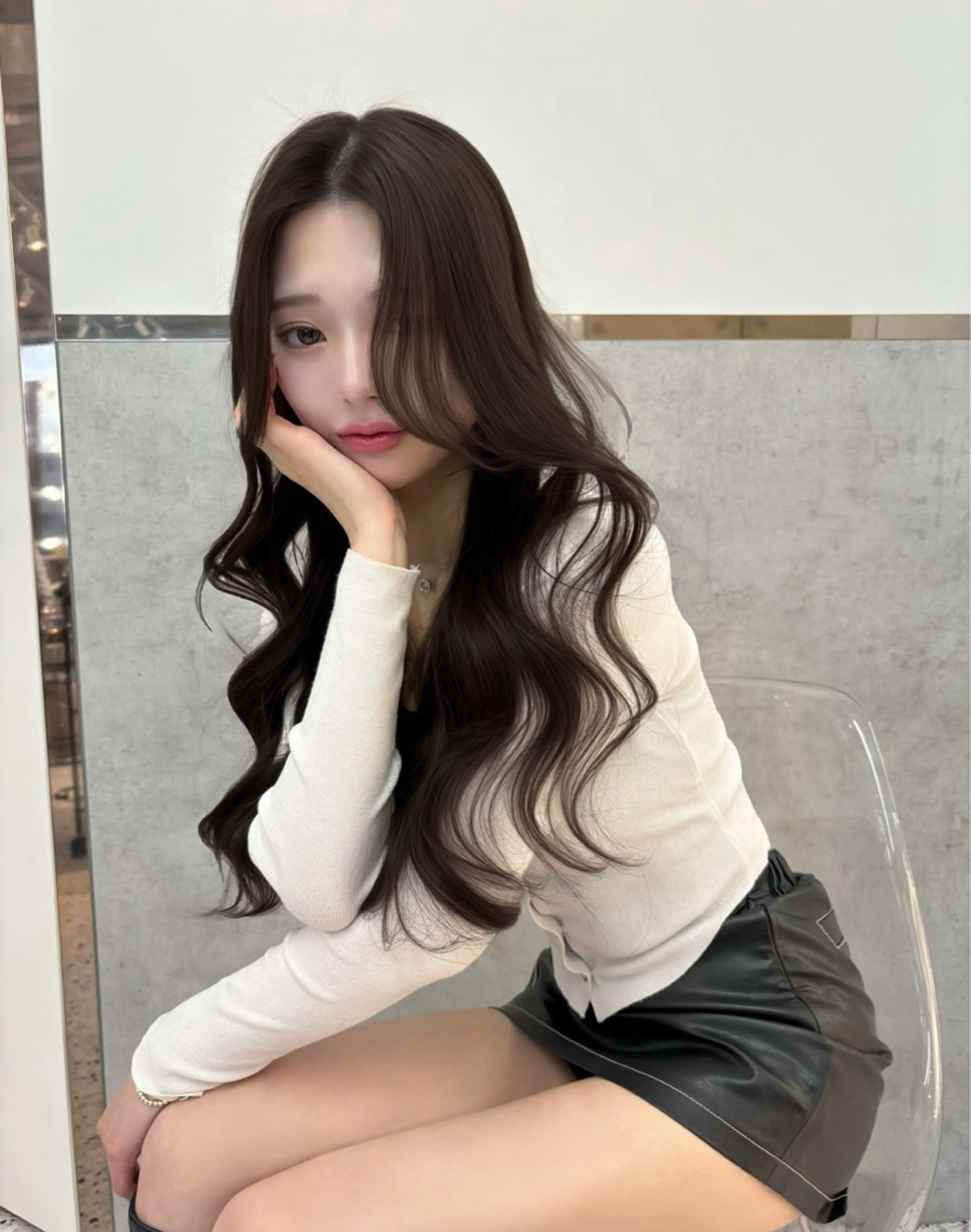 ロング カラー 髪質改善 レイヤーカット 【美髪矯正】 吉村　清志のヘアスタイル