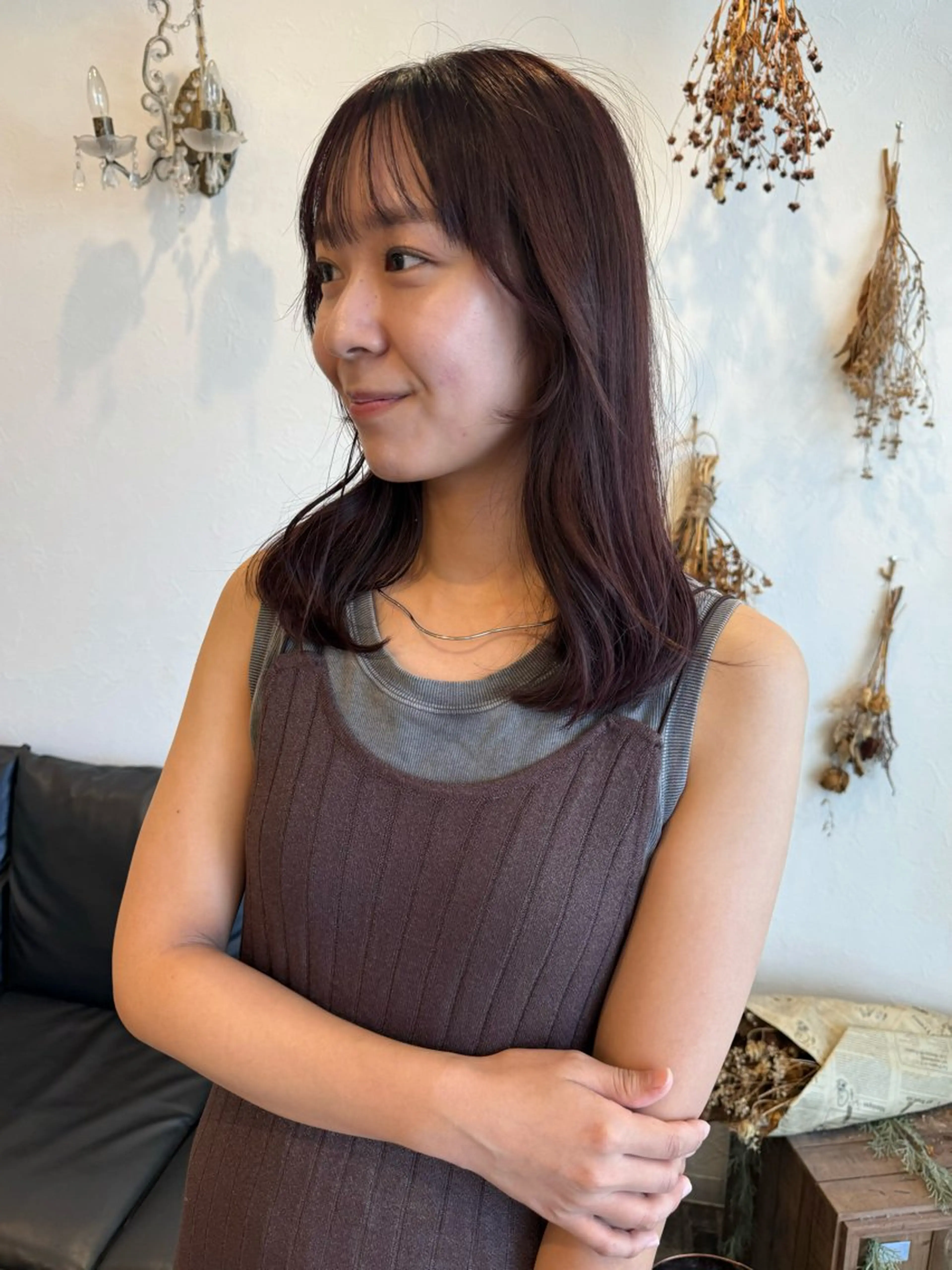 セミロング カラー カシス ラベンダーカラー ヘアカラー トリートメント m ā l o.🌷 サカモトマイコのヘアスタイル