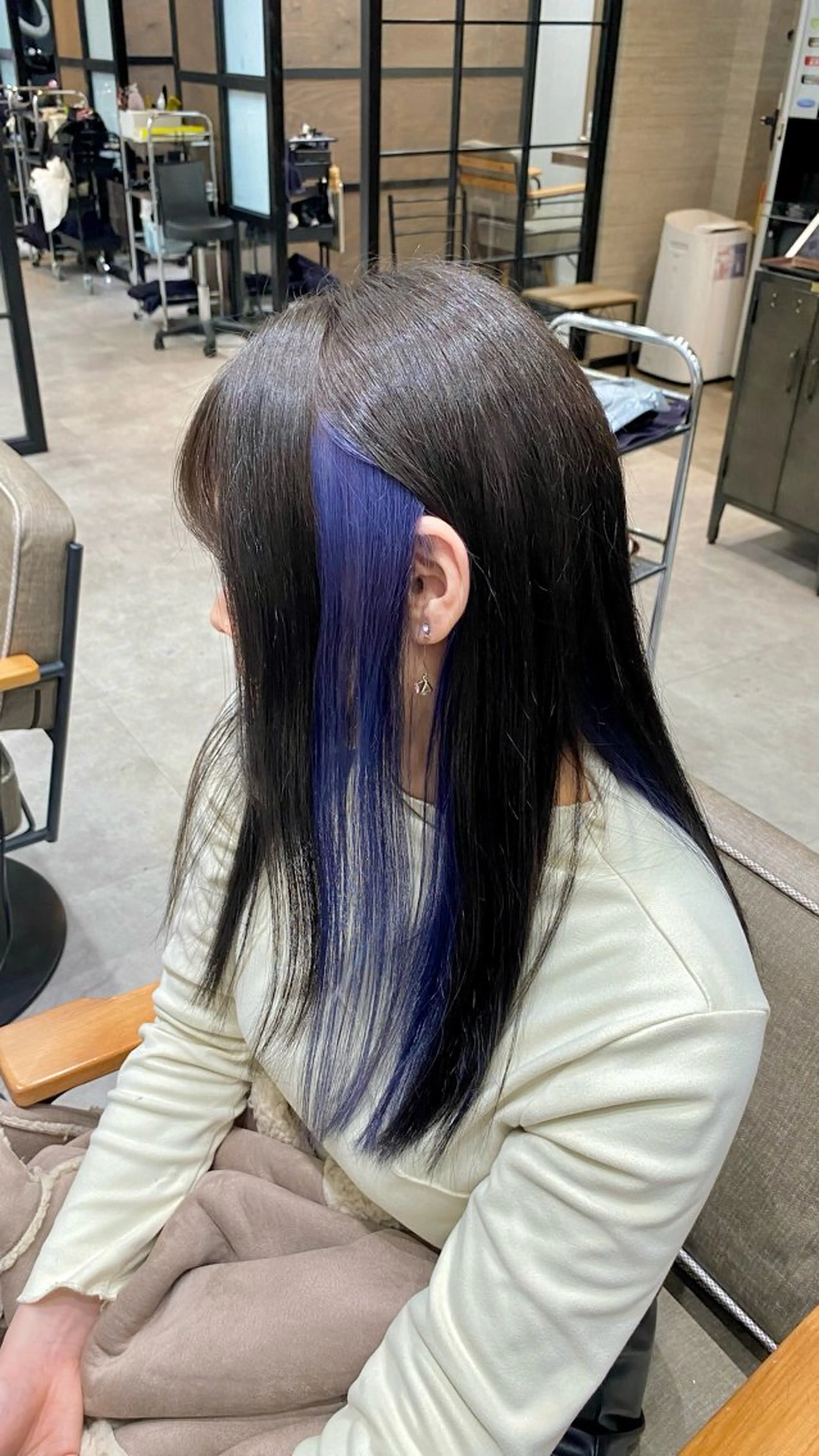 ロング カラー ブルーカラー ブルーラベンダー ラベンダーカラー ヘアカラー トリートメント 🎨まちだ💠 髪質改善N°ricoのヘアスタイル