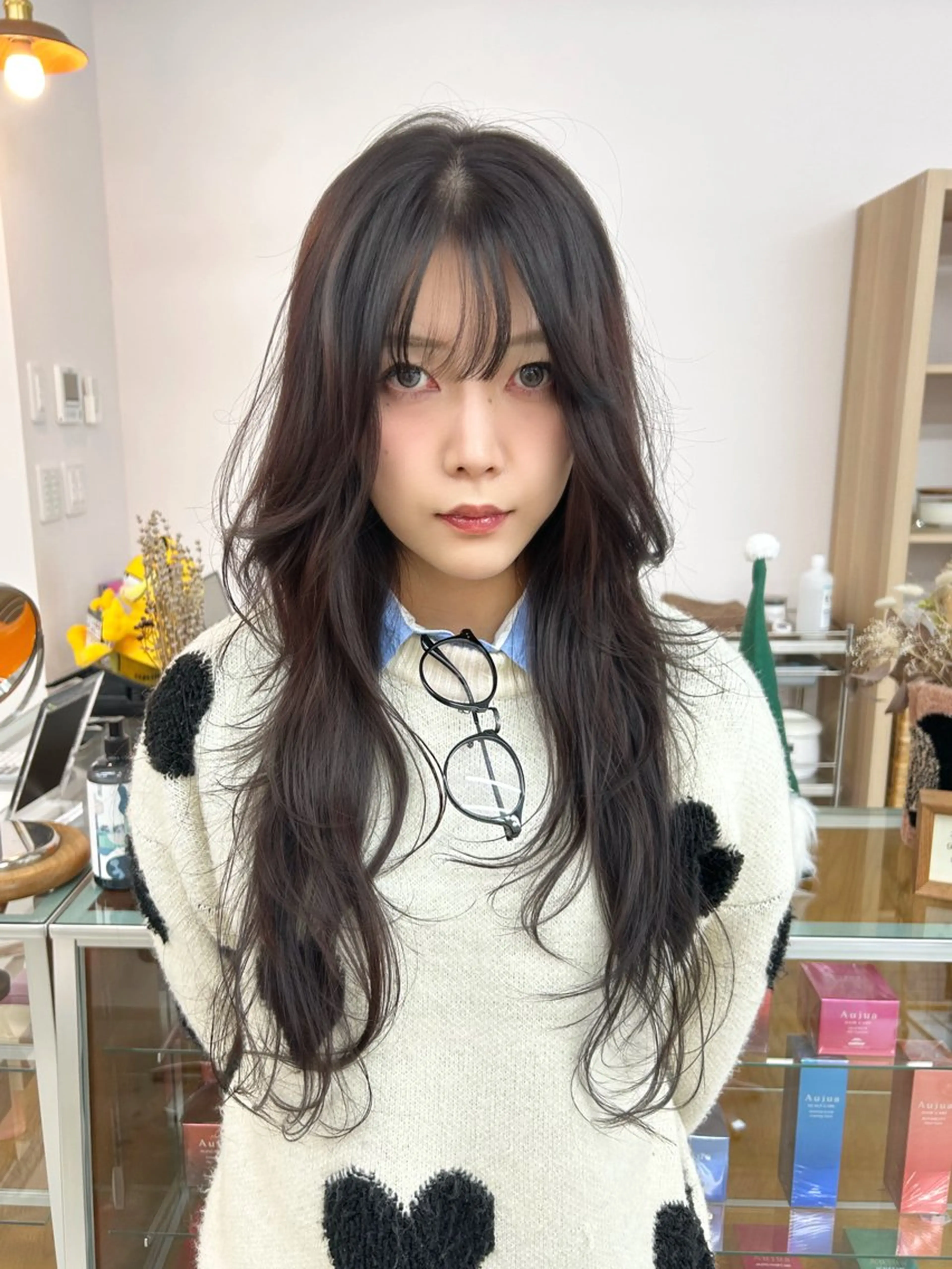 ロング カット ヘアカラー トリートメント ♥yelm ユウナ♥のヘアスタイル