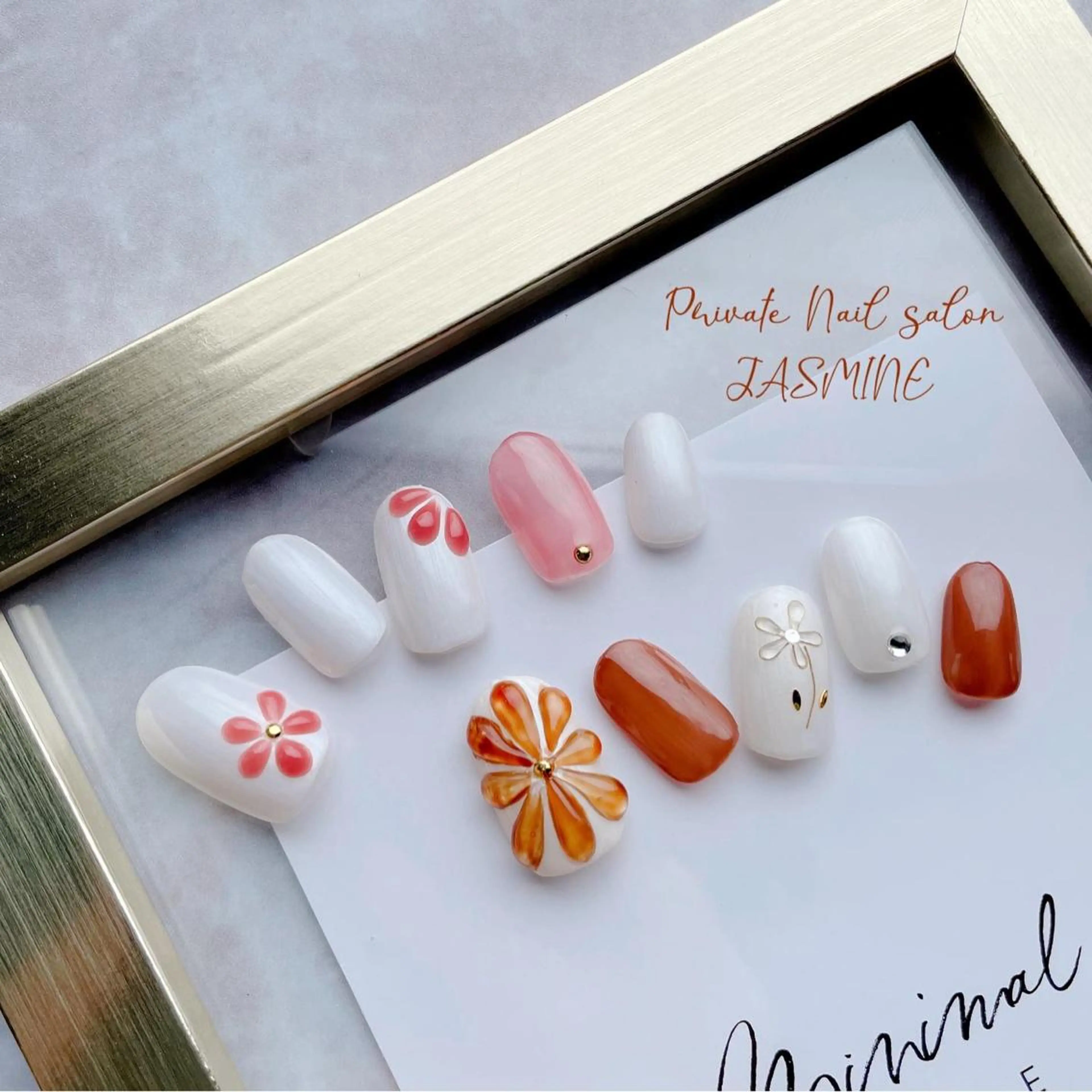 ネイル フラワーネイル ぷっくりネイル Nail salon JASMINEのネイルデザイン