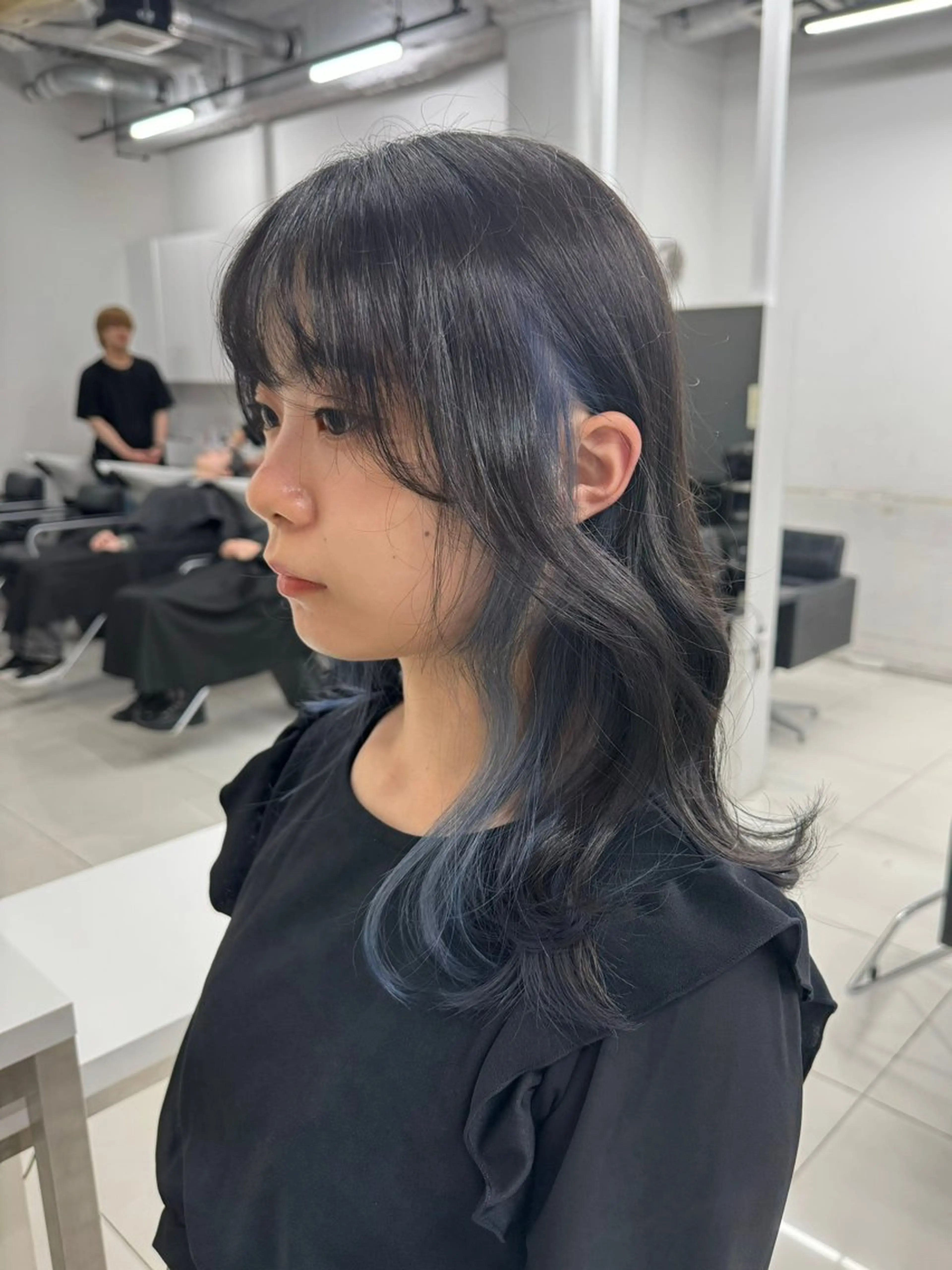 ロング カラー バレイヤージュ ブリーチ ケアブリーチ ダブルカラー グラデーションカラー Rikuto/原宿 /バレイヤージュのヘアスタイル
