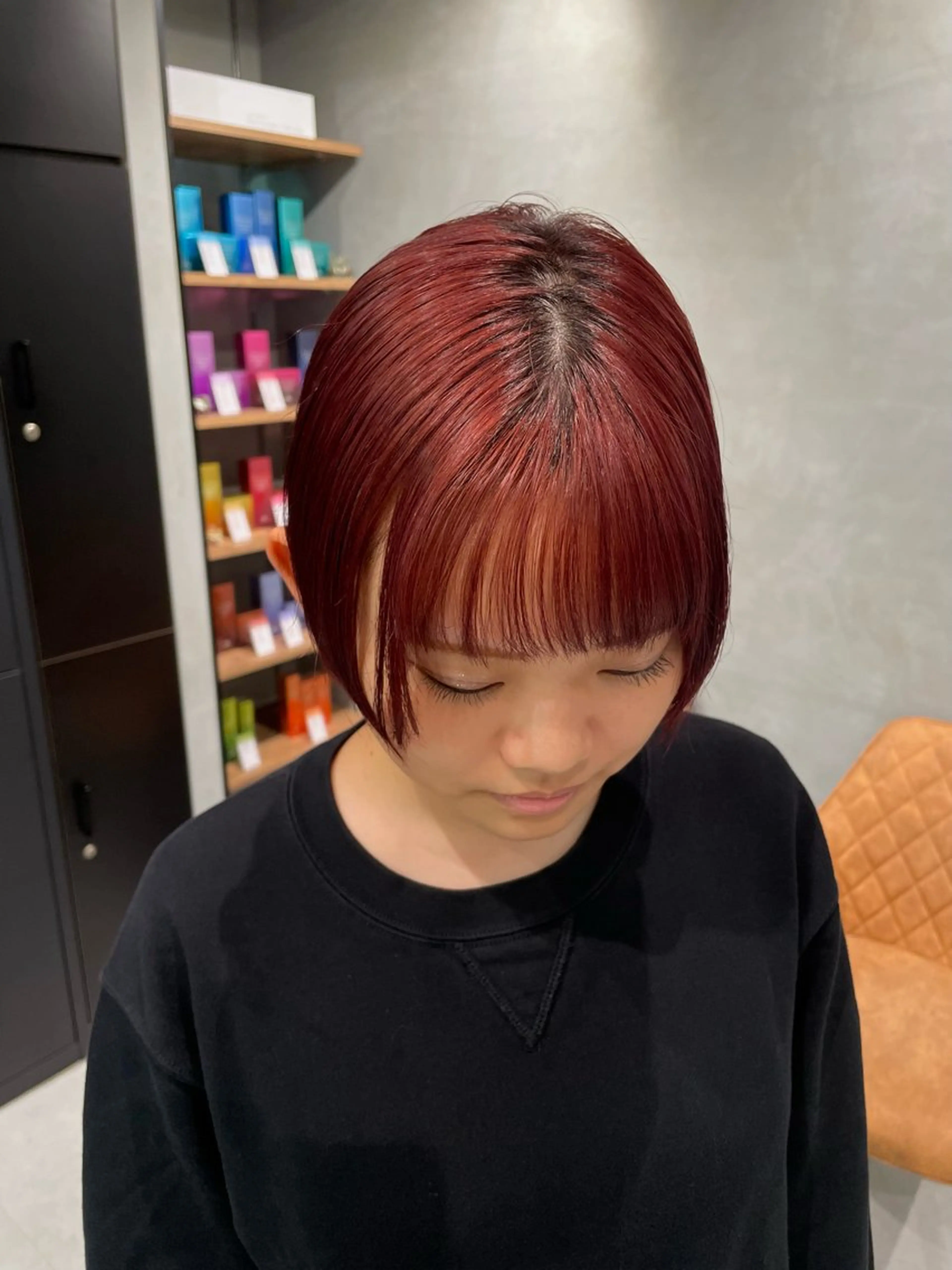 ショート カラー カット ヘアカラー トリートメント ヘッドスパ ヘアセット 暖色レイヤー 🥀REIRIのヘアスタイル